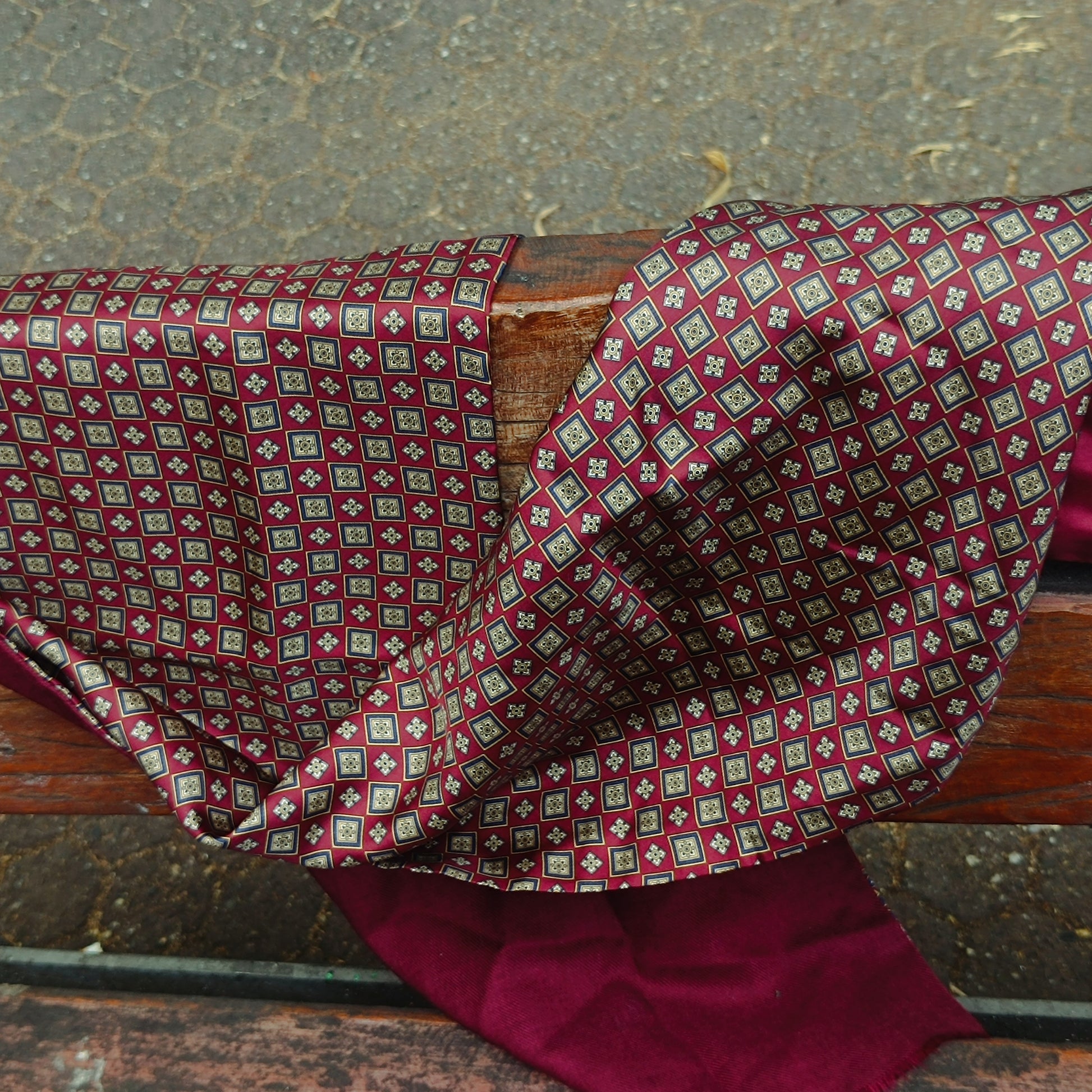 The DeSantis Collection Vintage Silk Wool Scarf - Made in Italy Foulard