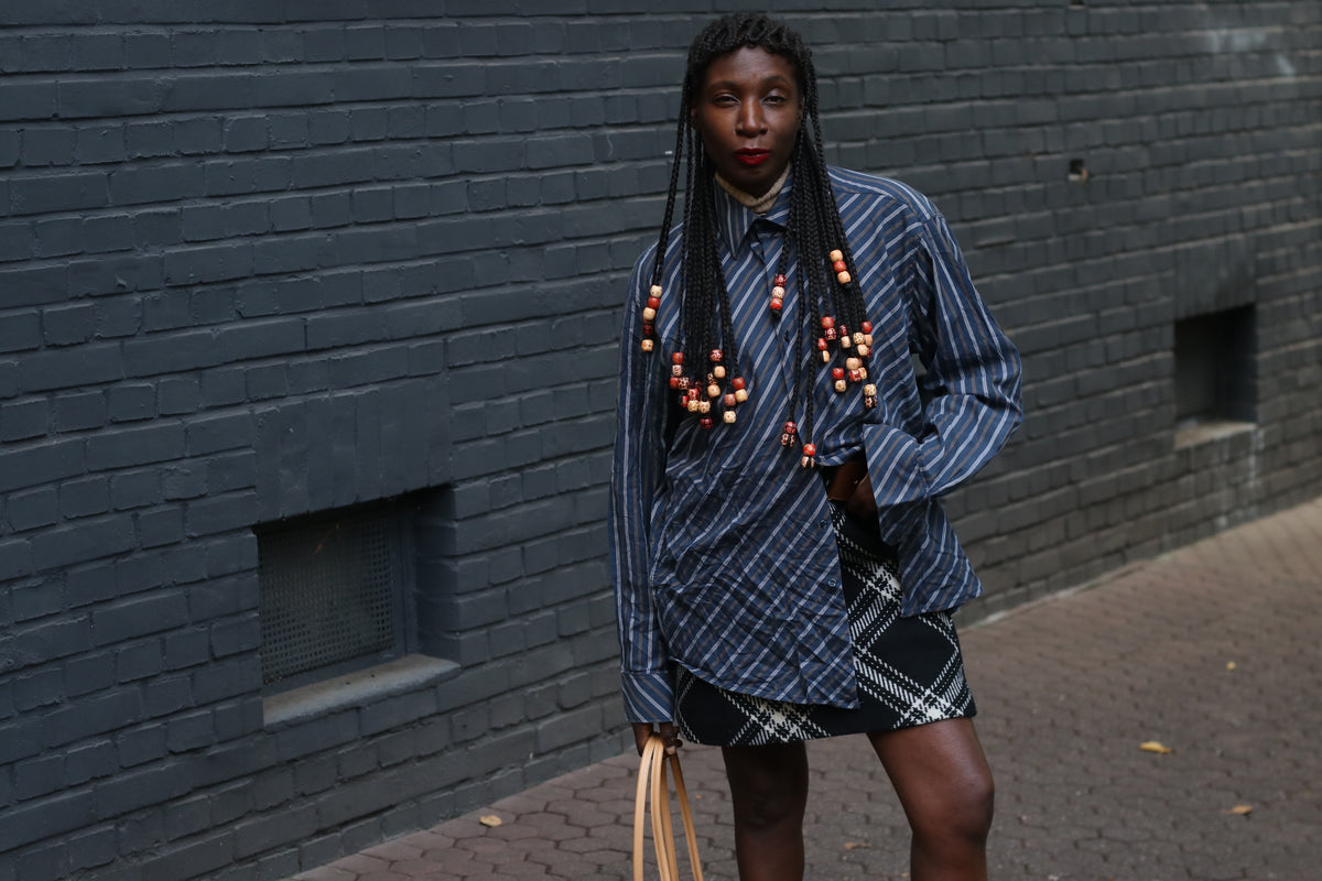 Vintage Striped Shirt | 90s Blue Cotton Button Down - Men XXL