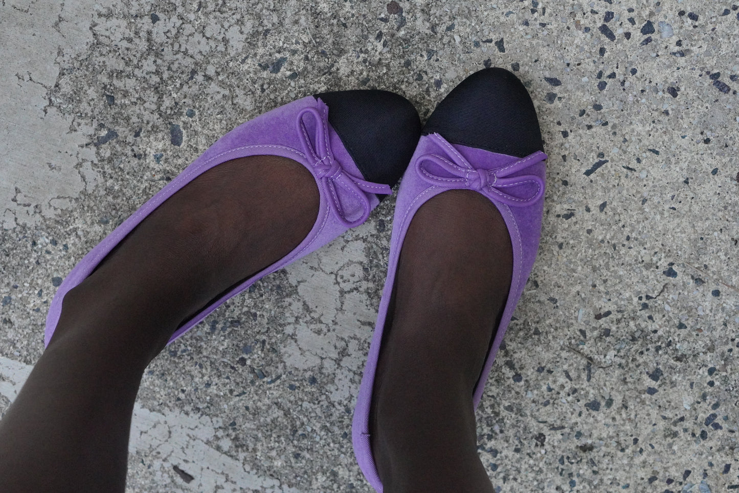 Steve Madden Vintage 90s Purple Suede Cap Toe Ballet Flats Size US8