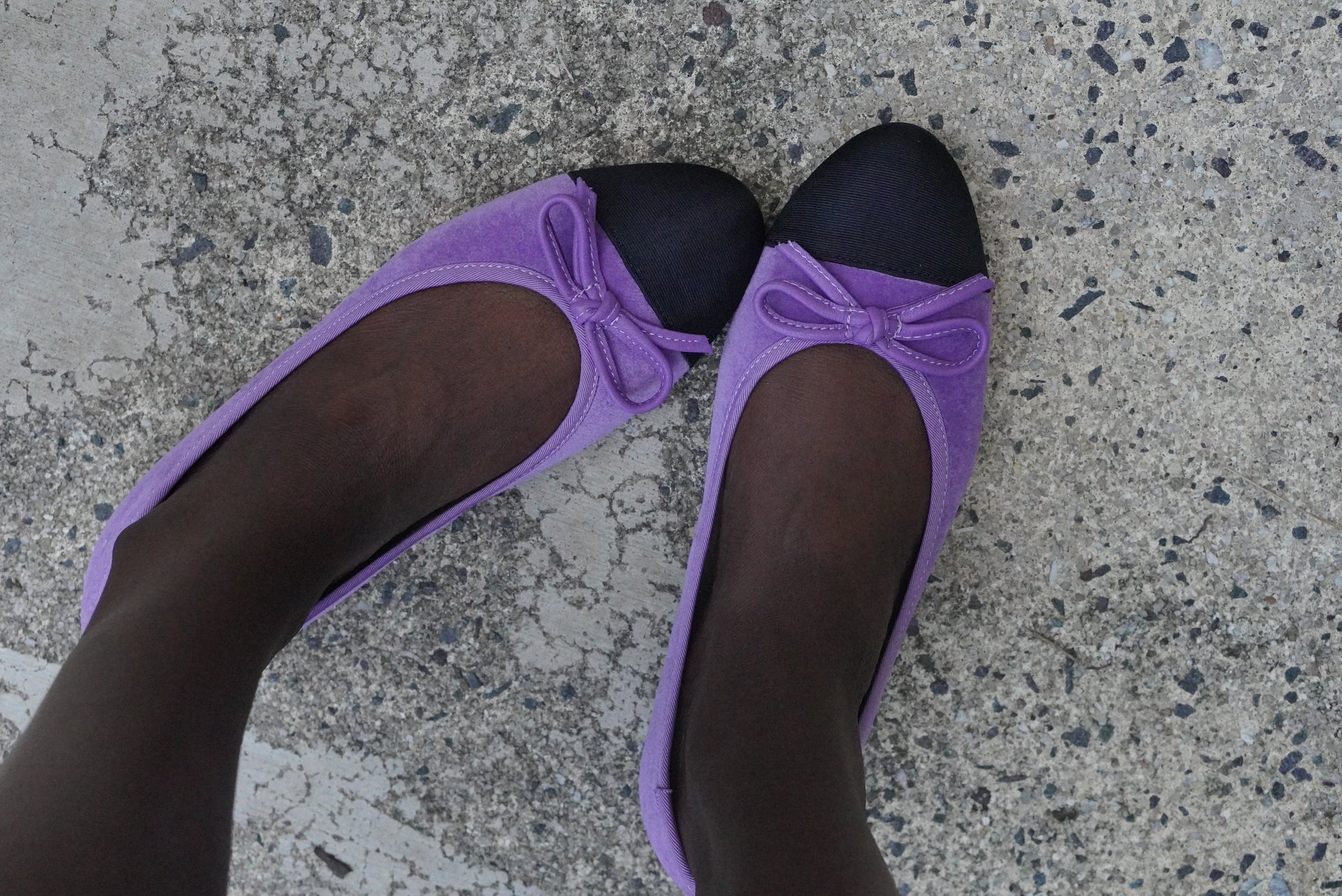 Steve Madden Vintage 90s Purple Suede Cap Toe Ballet Flats Size US8