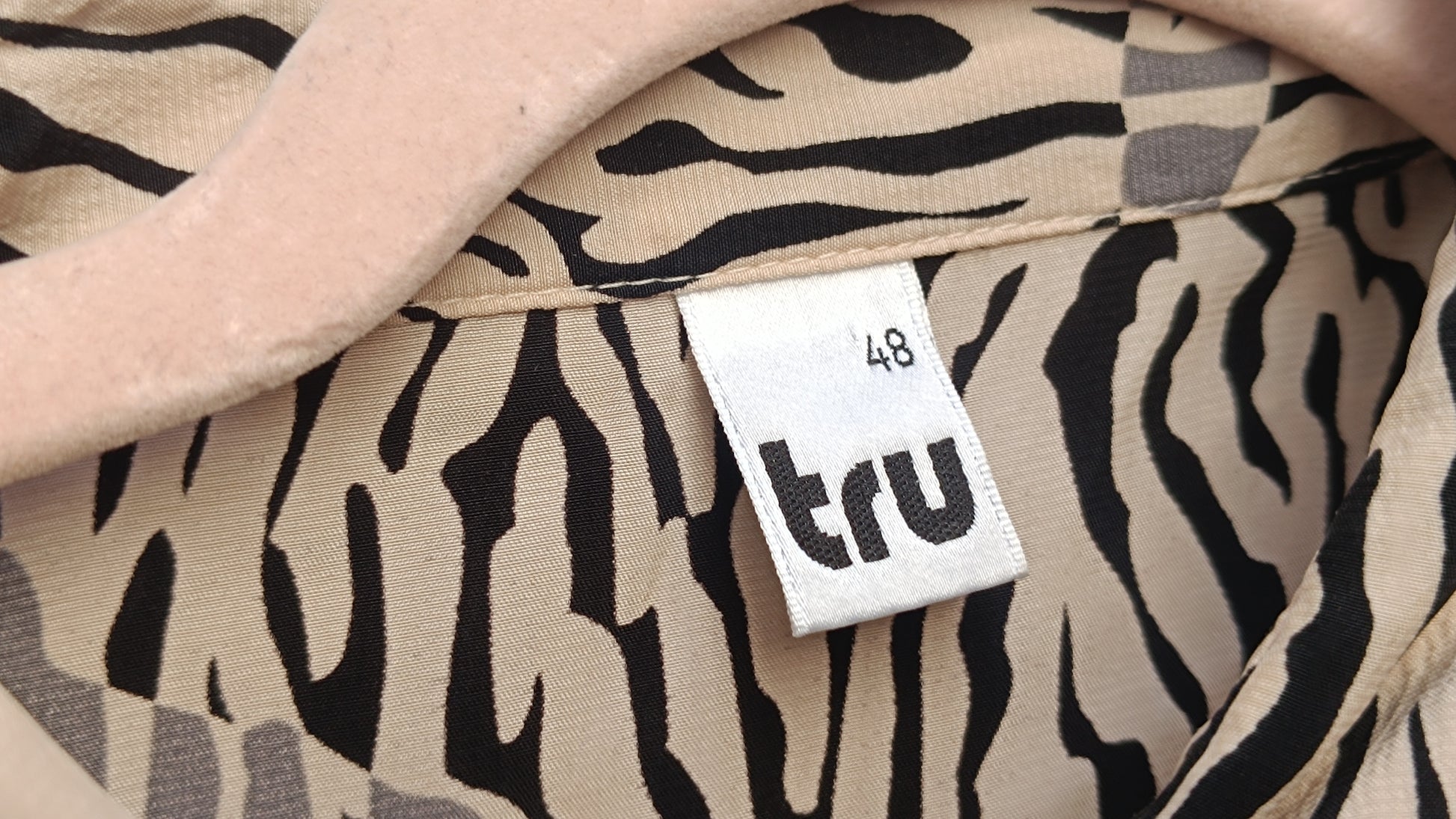  Vintage 90s Zebra Print Blouse - Oversized Animal Print Boho Top