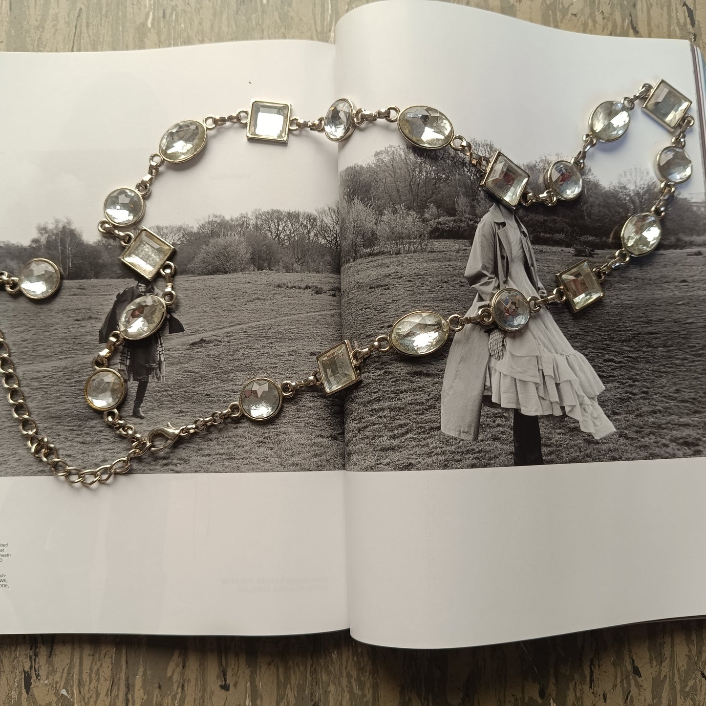 Vintage Y2k Rhinestone Belt | Adjustable Clear Crystal Chain Belt