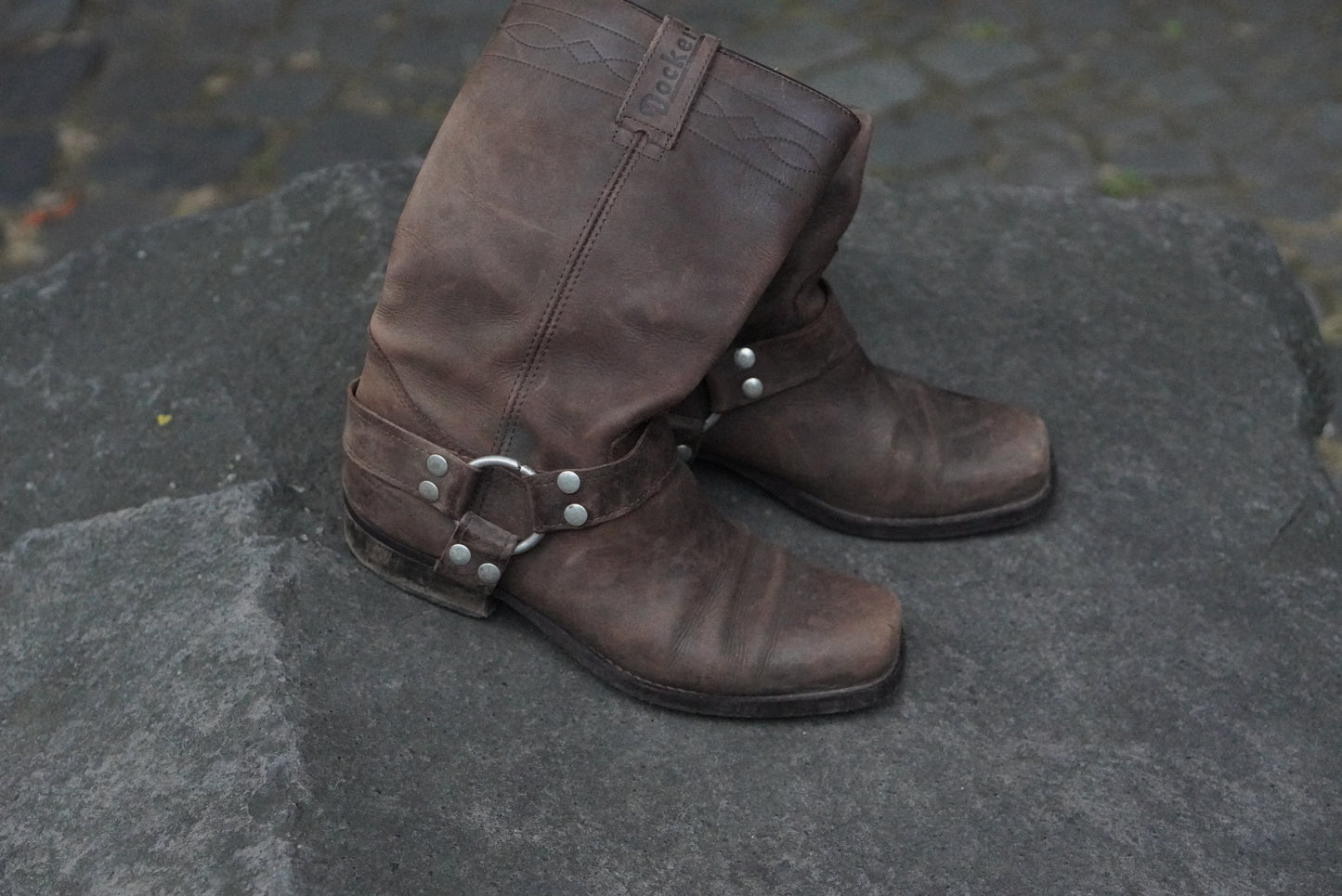 Dockers Brown Leather Harness Boots