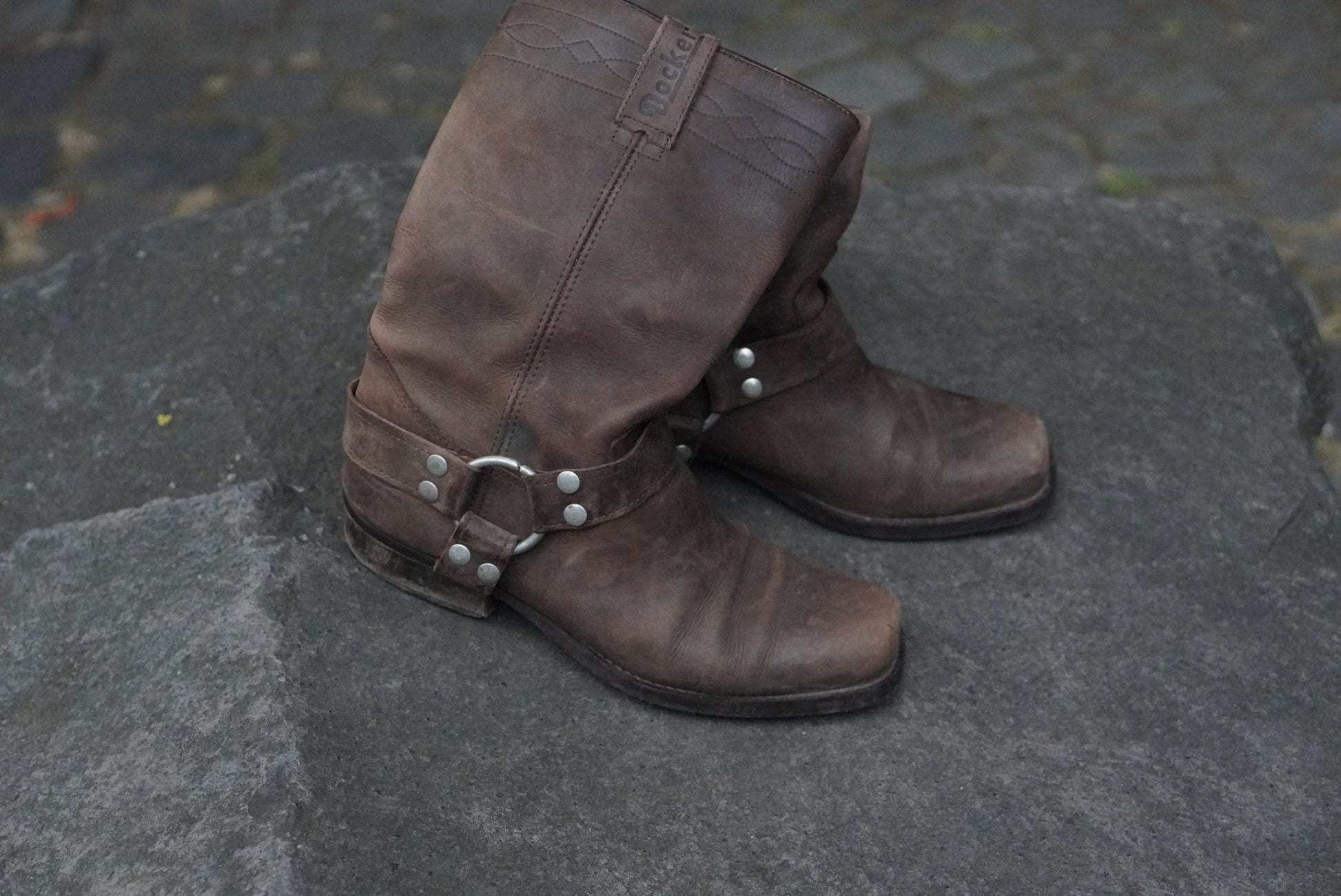 Dockers Brown Leather Harness Boots