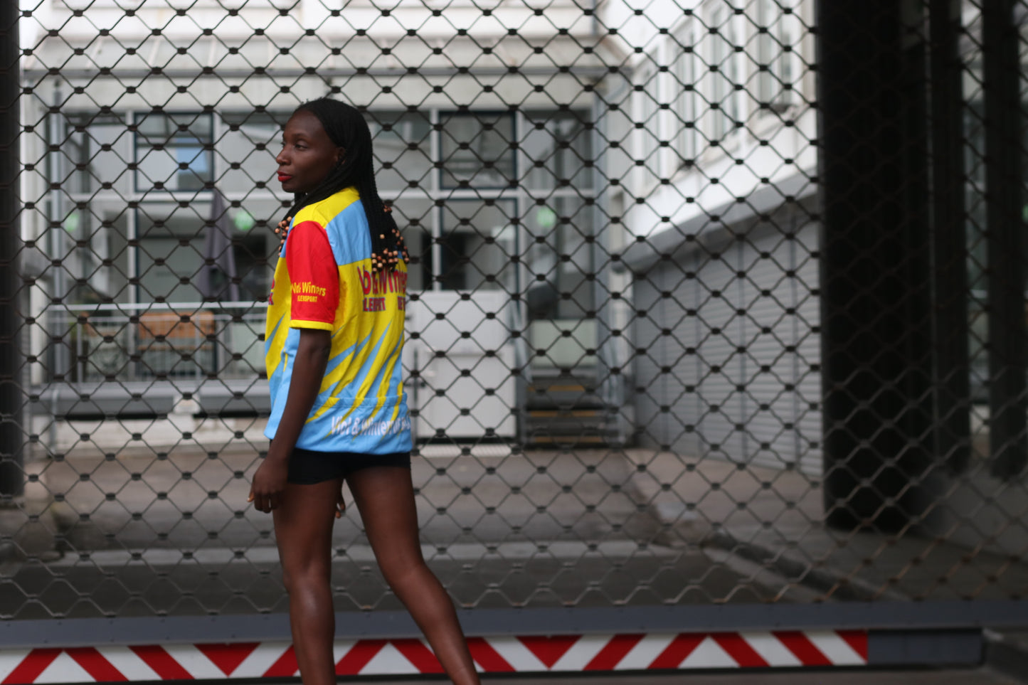Vintage Y2K Vlot & Winters Cycling Jersey - Yellow/Blue/Red