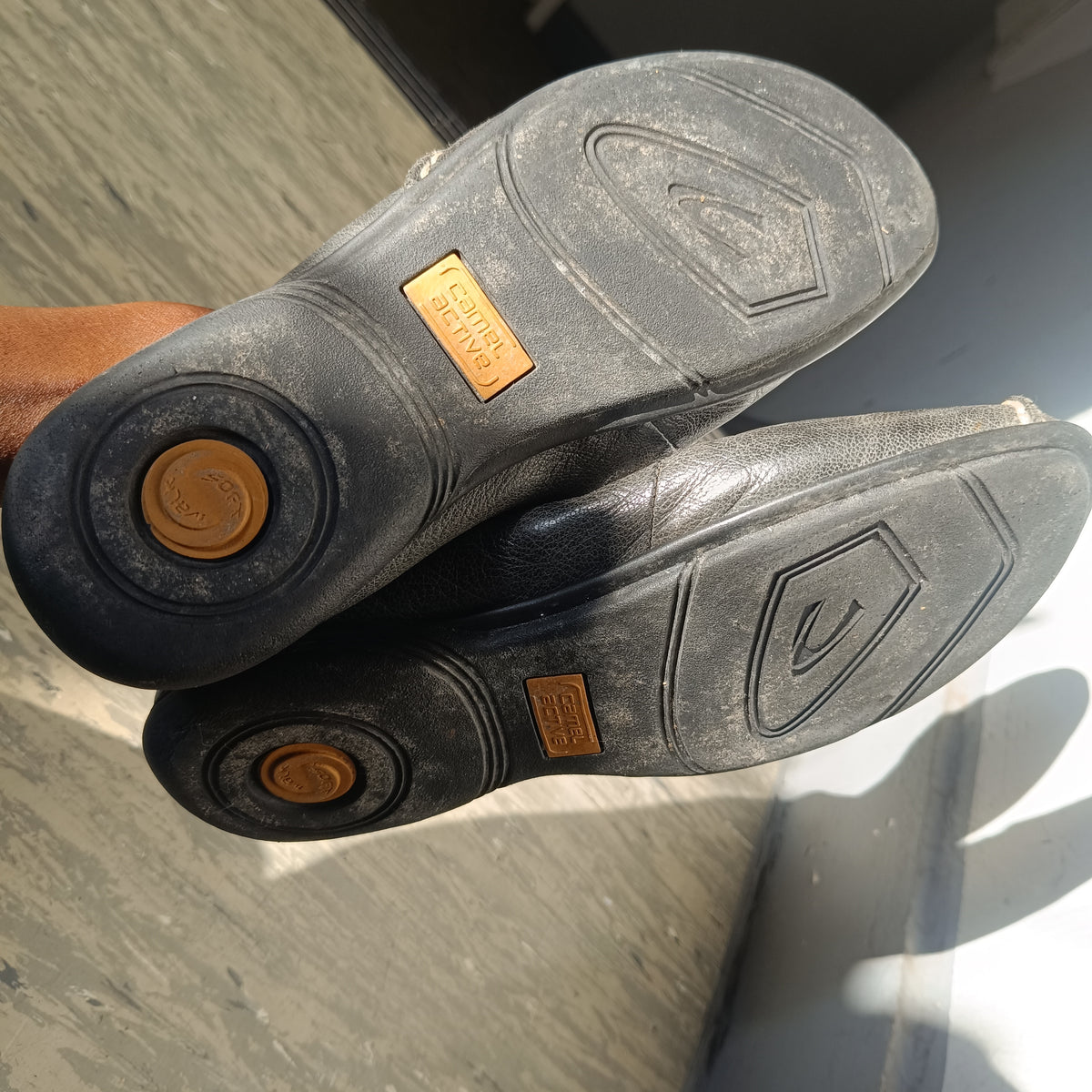 Camel Active Vintage Mary Jane Flats - 90s Grey Leather | Fits EU 39 / UK 6.5