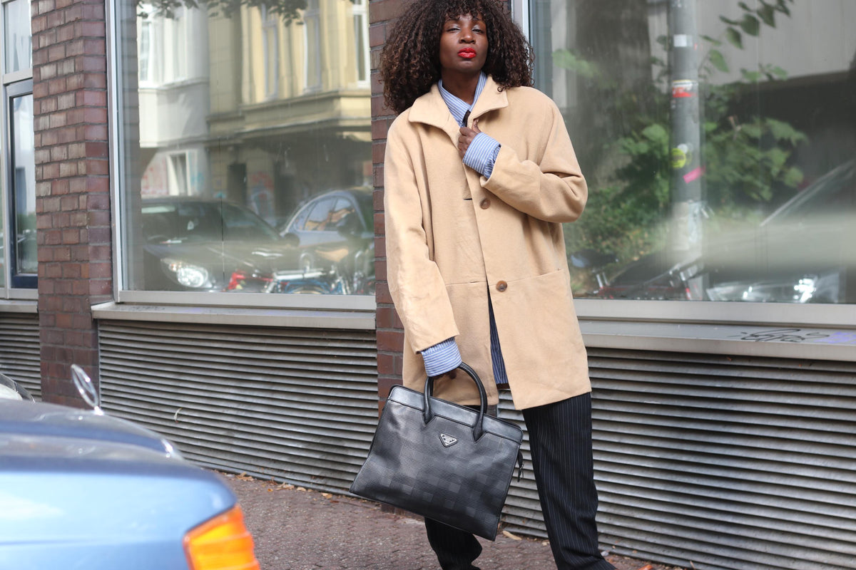 Vintage Wool Angora Coat | Classic Camel Quiet Luxury Jacket | S to M