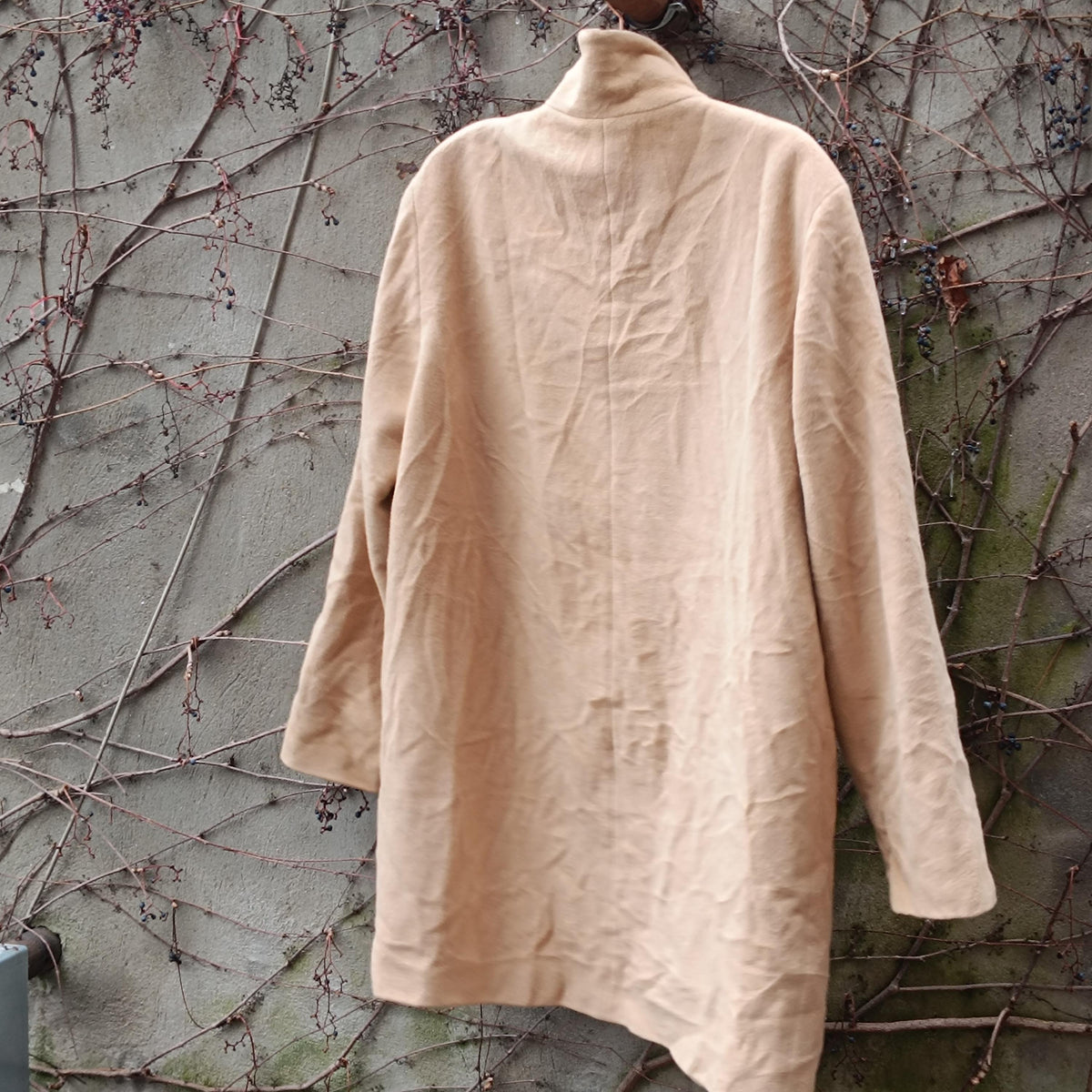 Vintage Wool Angora Coat | Classic Camel Quiet Luxury Jacket | S to M