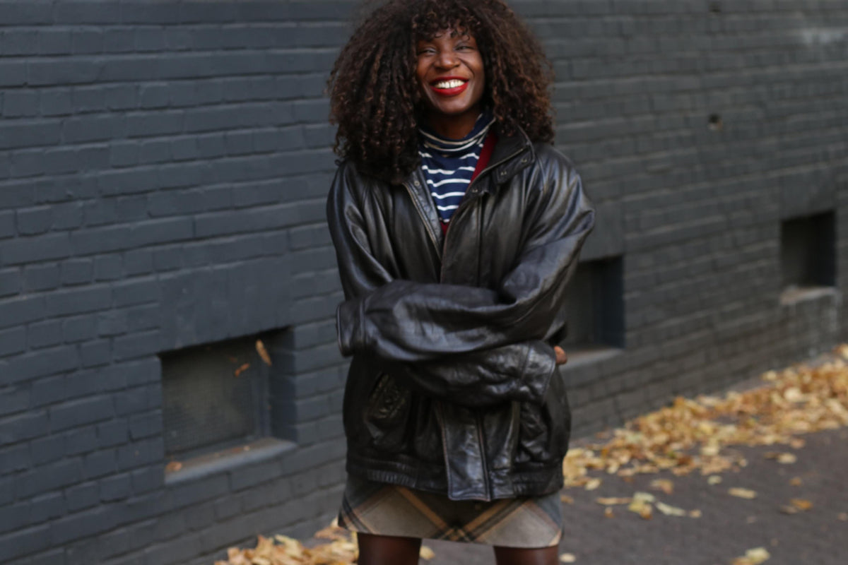 Vintage London Fog Leather Bomber Jacket | 90s Oversized Dark Brown Coat | L/XL