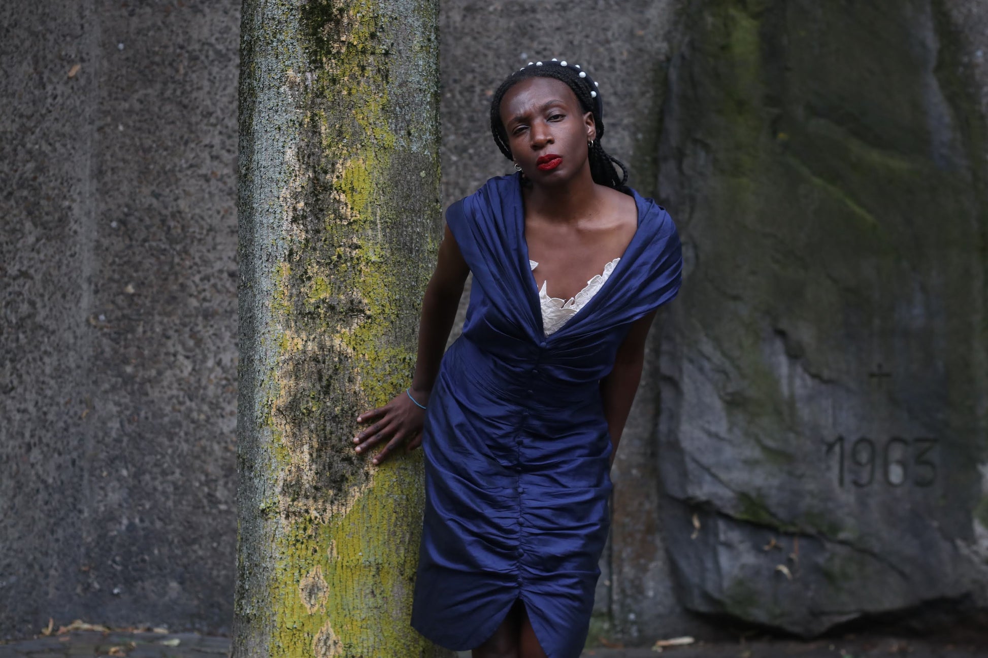 Vintage Silk Evening Dress | 80s Off Shoulder Ruched Party Gown | M-L