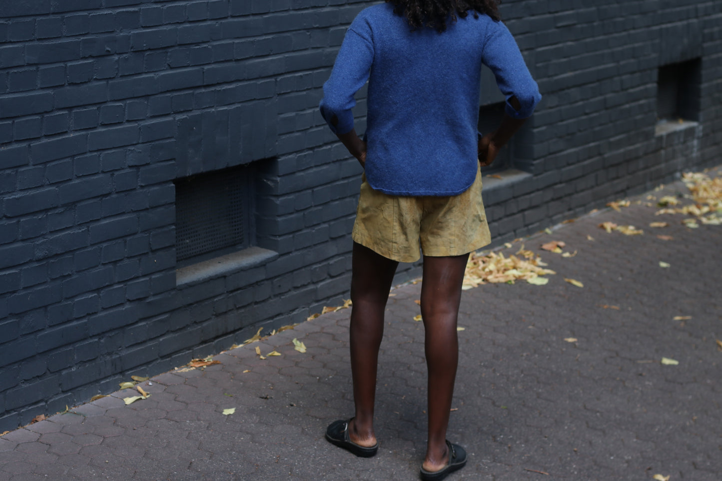 Vintage Blue Cashmere Cardigan | 90s Collared Sweater S