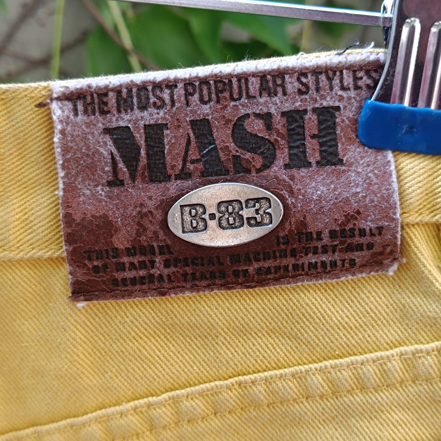 Vintage Yellow High Waist Jeans | 90s MASH Tapered Denim Pants