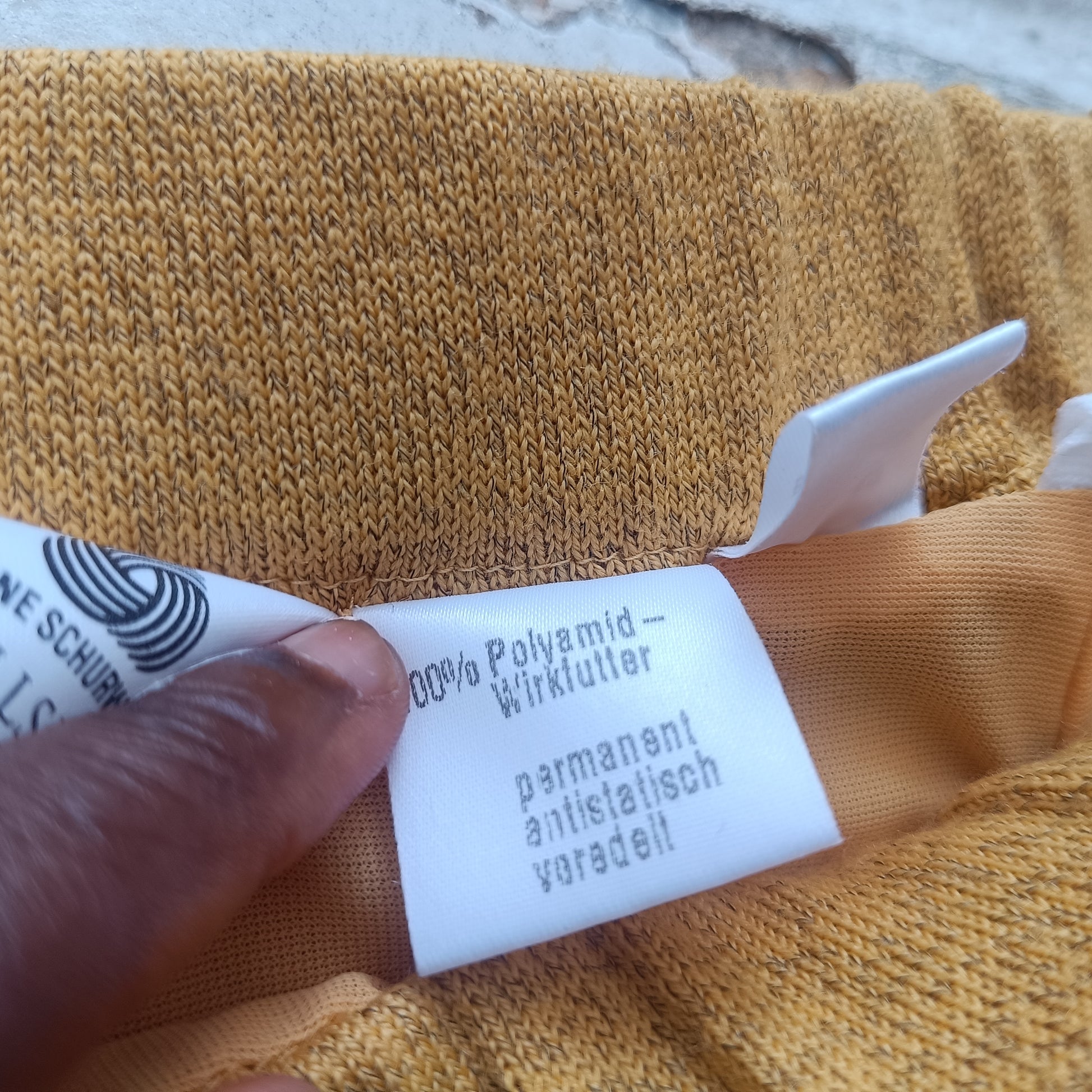 Vintage Wool Knit Skirt Set | 1980s Mustard Yellow Two Piece M