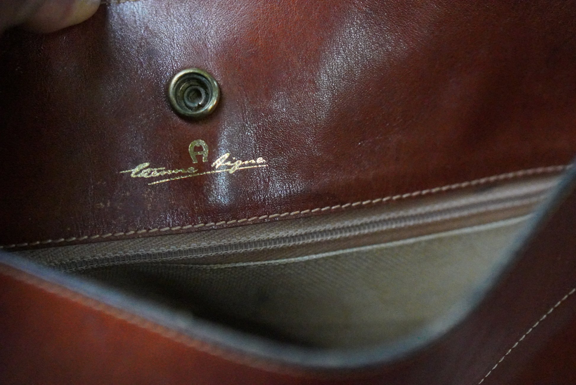 Vintage Etienne Aigner Brown Leather Shoulder Bag 1970s Boho Crossbody Purse
