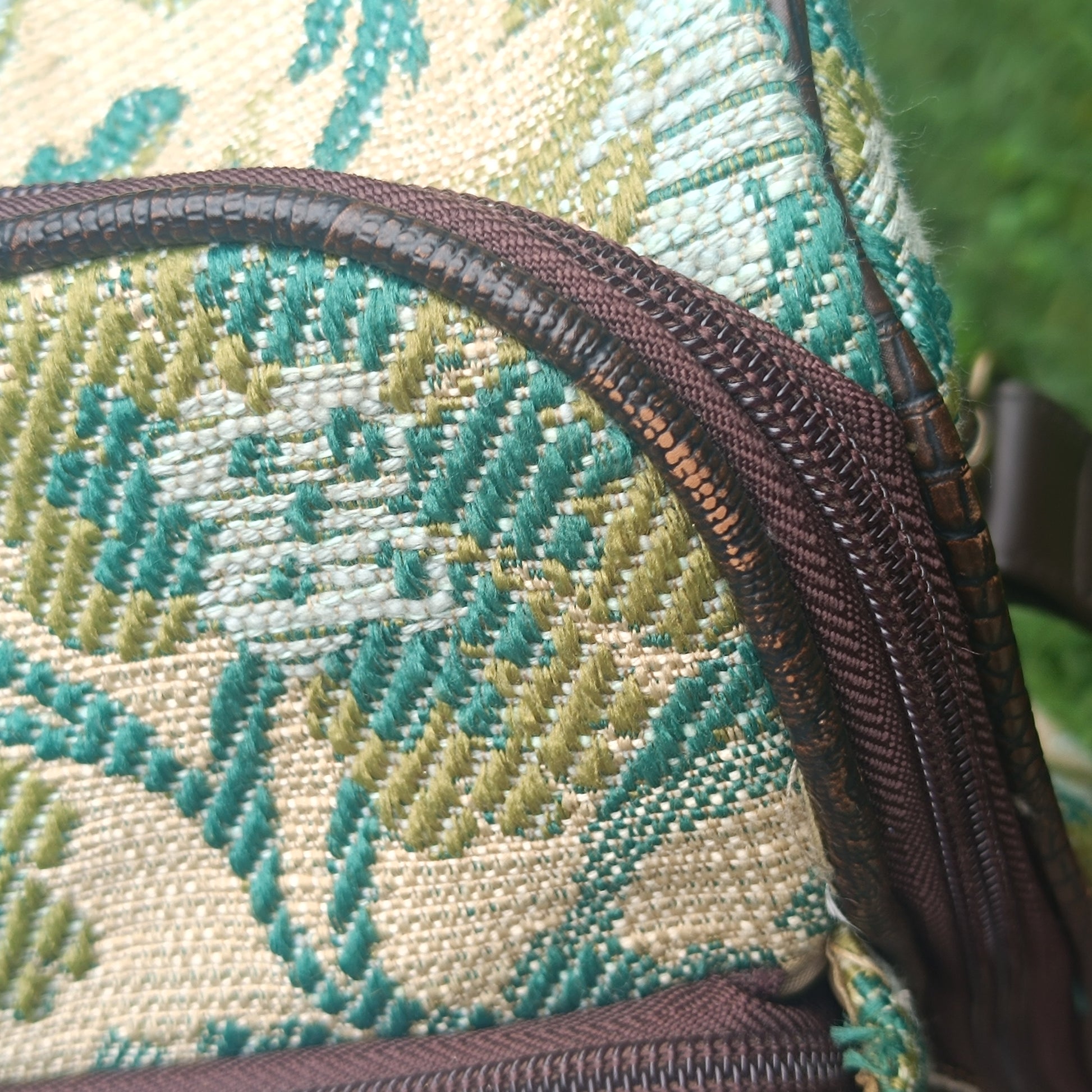 Bueno Vintage Tapestry Travel Bag - 90s Floral Weekender Duffle
