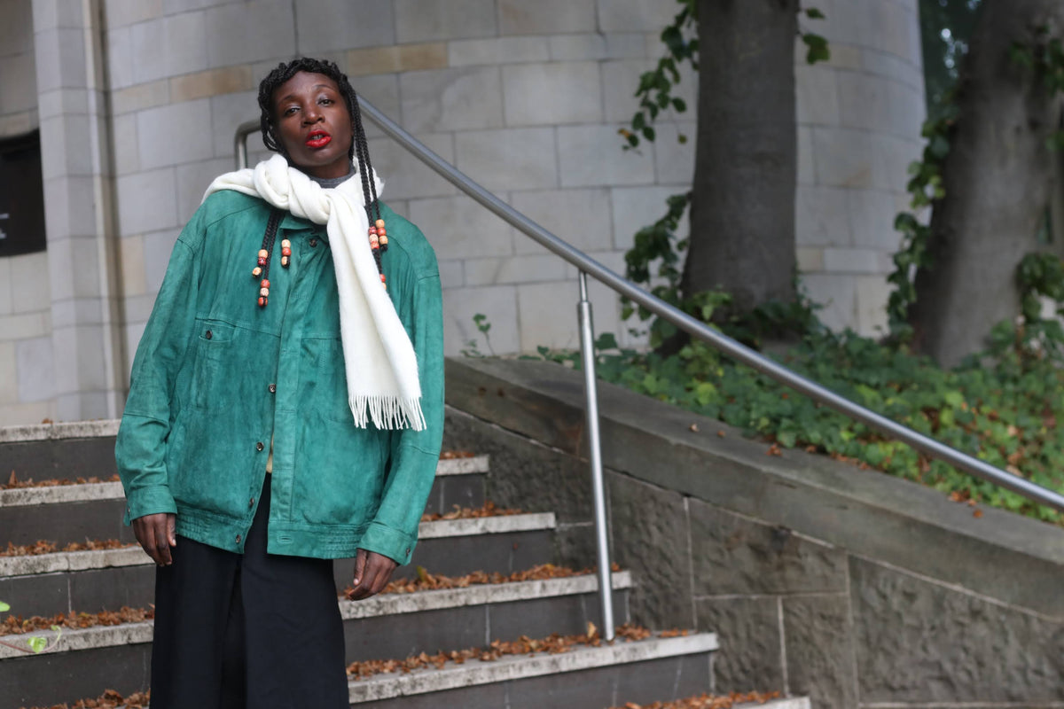 Vintage Soft Scarf - Off White Fringed Wrap | Cream Winter Shawl