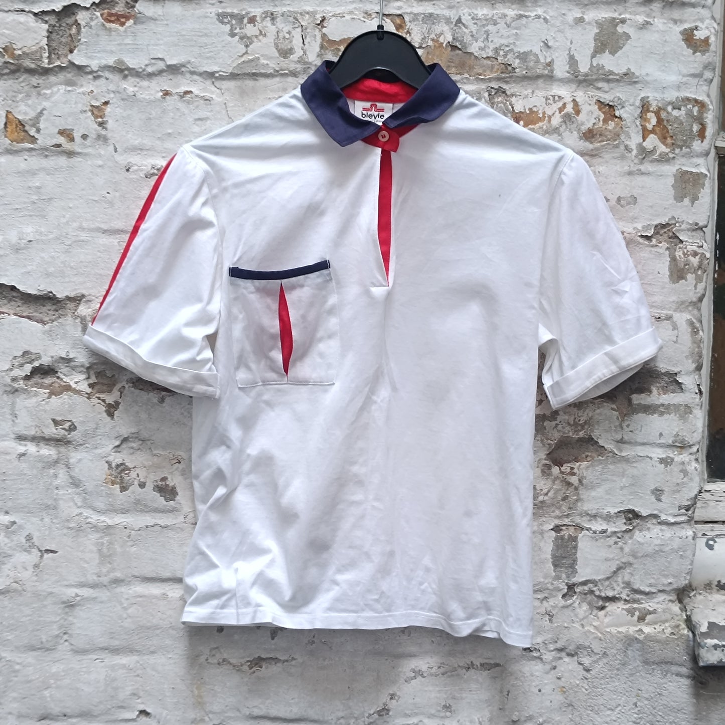 Bleyle Vintage 80s White Polo Shirt - West Germany Preppy Tennis Top