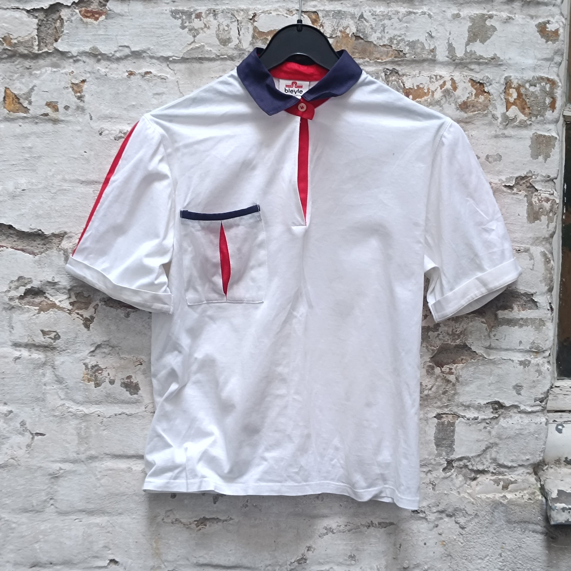 Bleyle Vintage 80s White Polo Shirt - West Germany Preppy Tennis Top