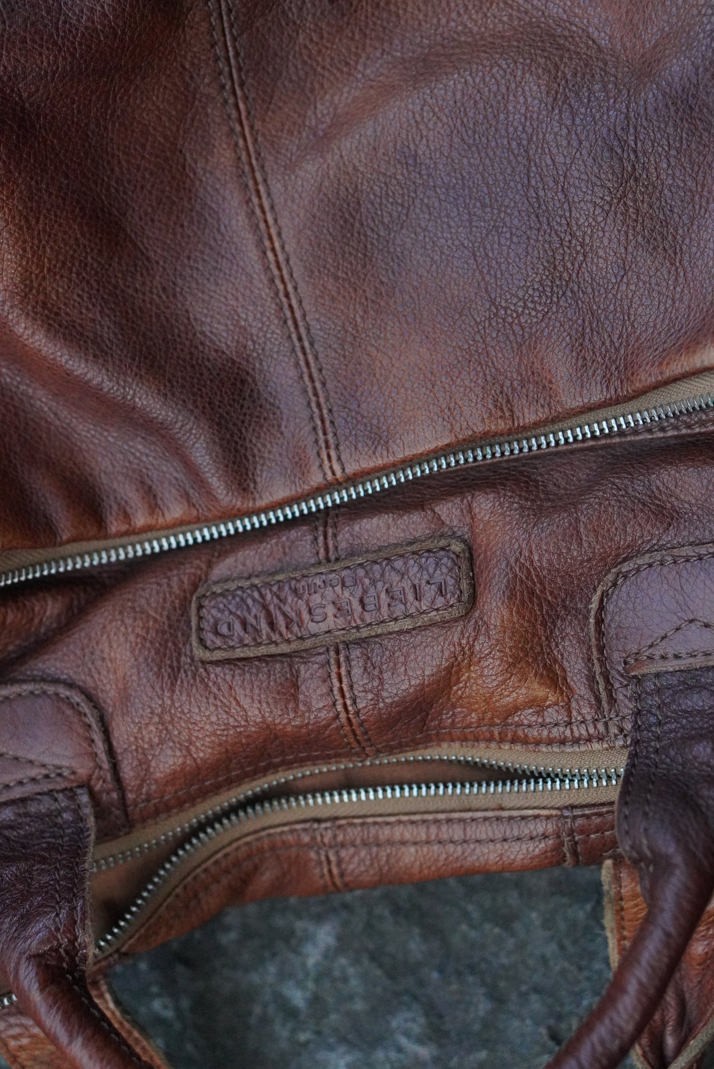 Liebeskind Berlin Vintage Leather Shoulder Bag Brown Crossbody Satchel Handbag
