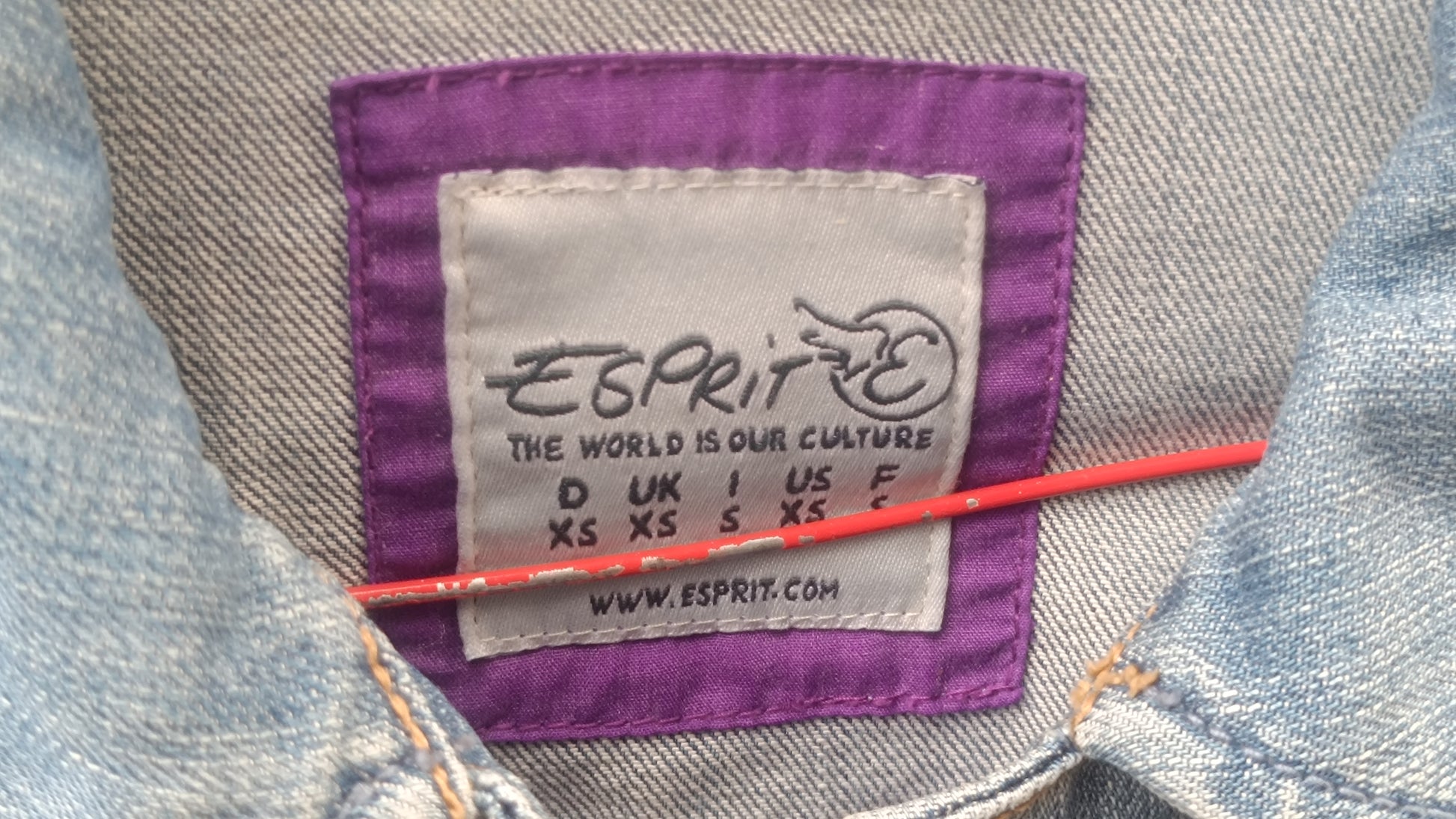 Esprit Vintage 90s Denim Jacket - Light Wash Fitted Jean Jacket