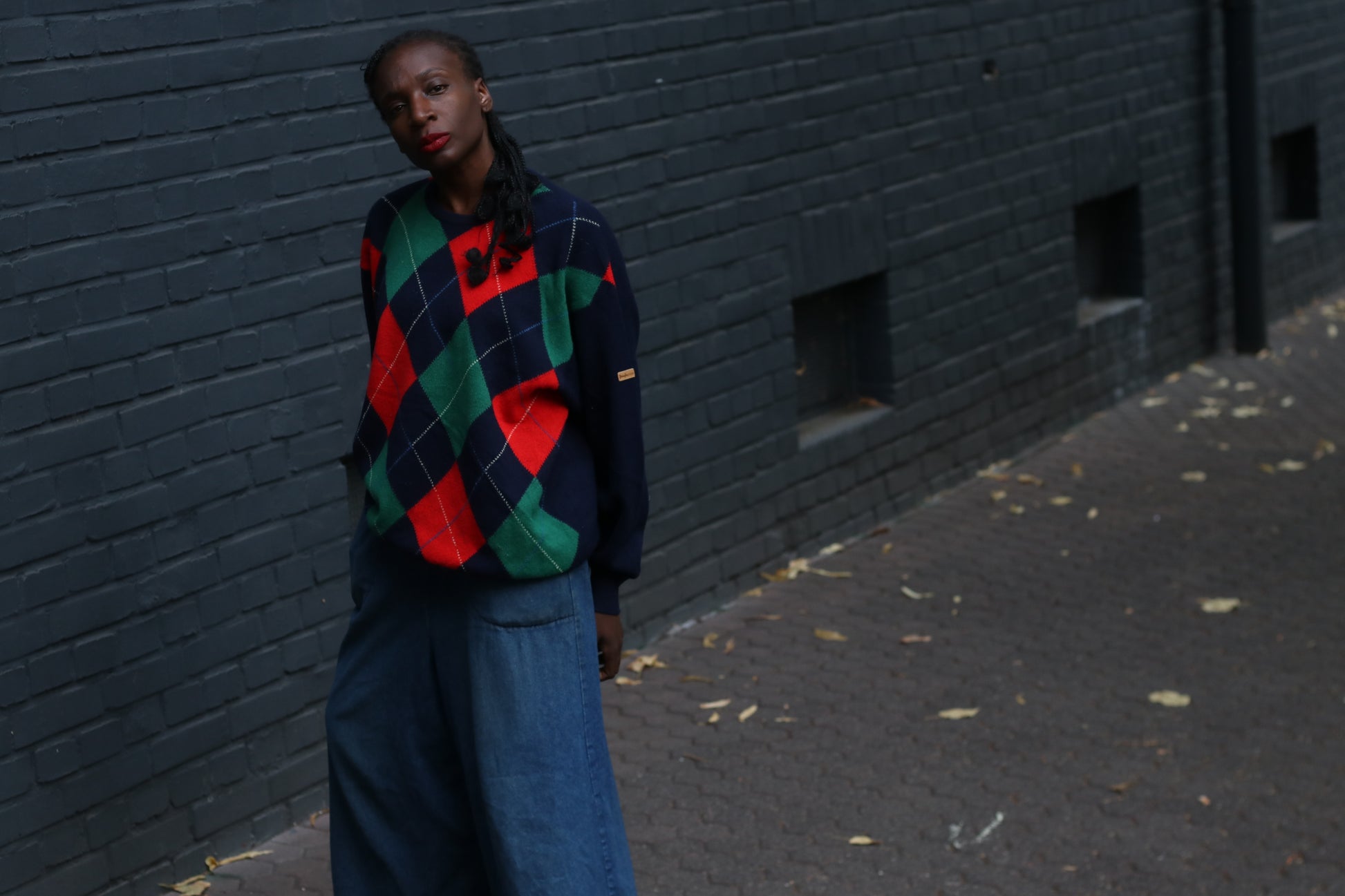 Argyle Wool Jumper | Vintage 90s Pringle Scotland Pullover L