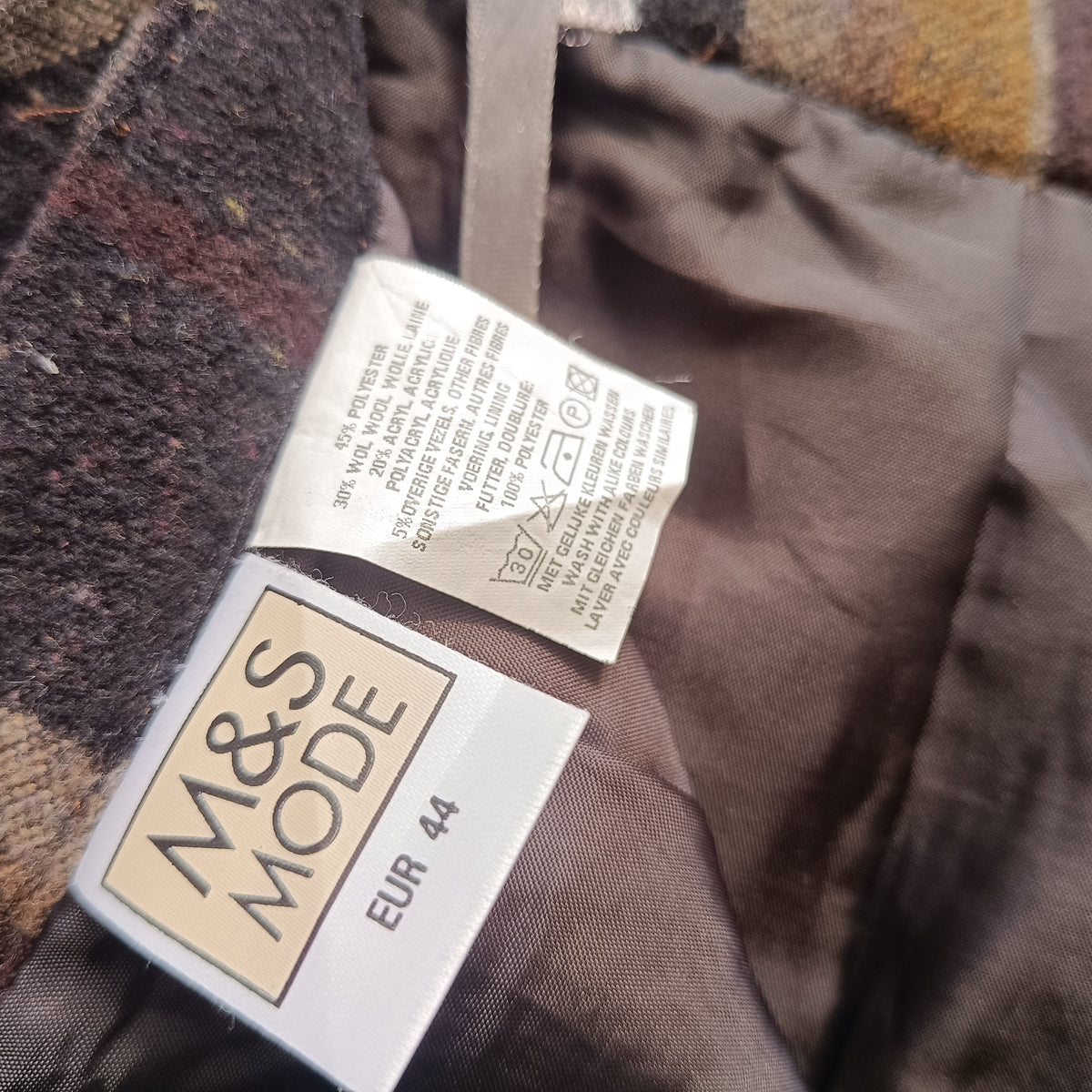 Plaid Midi Skirt | Vintage 90s Tartan Wool Bias Cut Skirt M to L