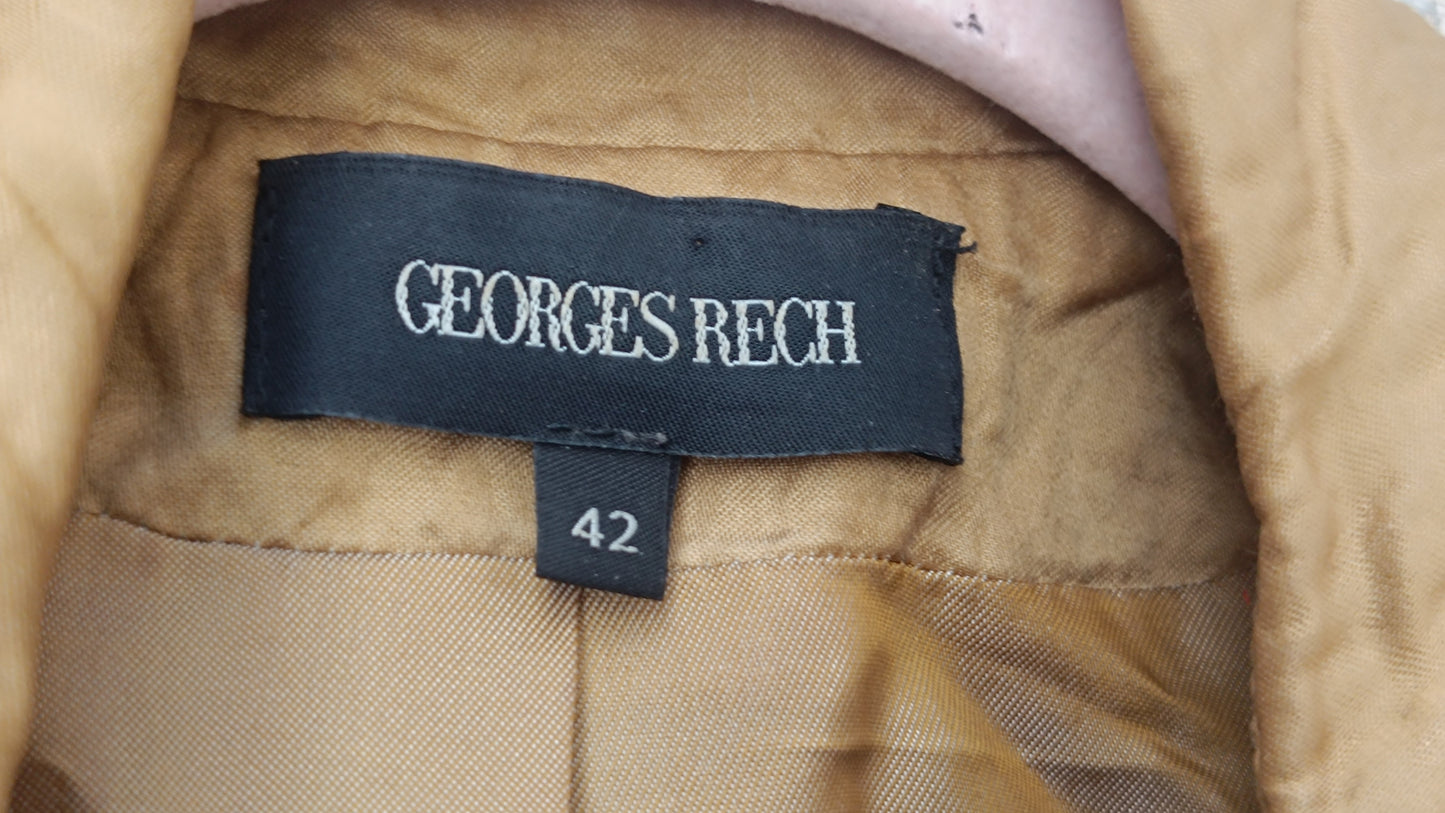 Georges Rech Vintage 90s Trench Coat - Mustard Brown Light Jacket