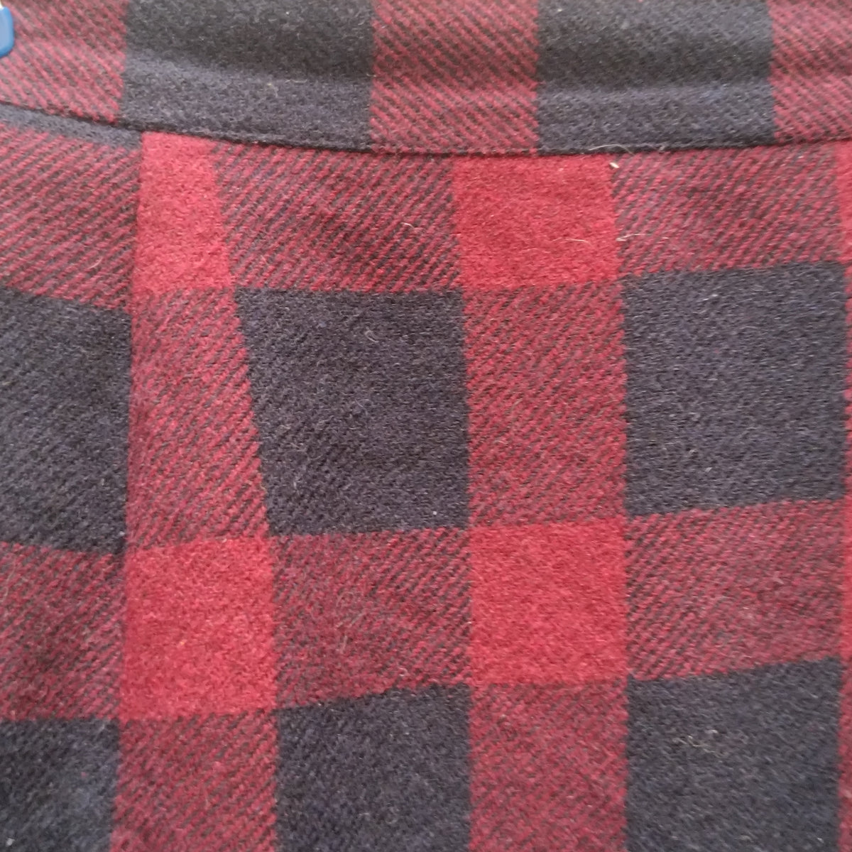 Vintage Plaid Wool Pencil Skirt | 90s Red Navy Midi Skirt XS to S