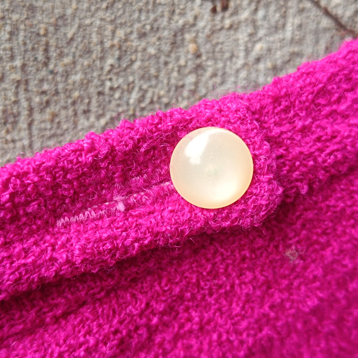 Vintage 60s Hot Pink Wool Mini Skirt | Fuchsia Boucle A Line Skirt