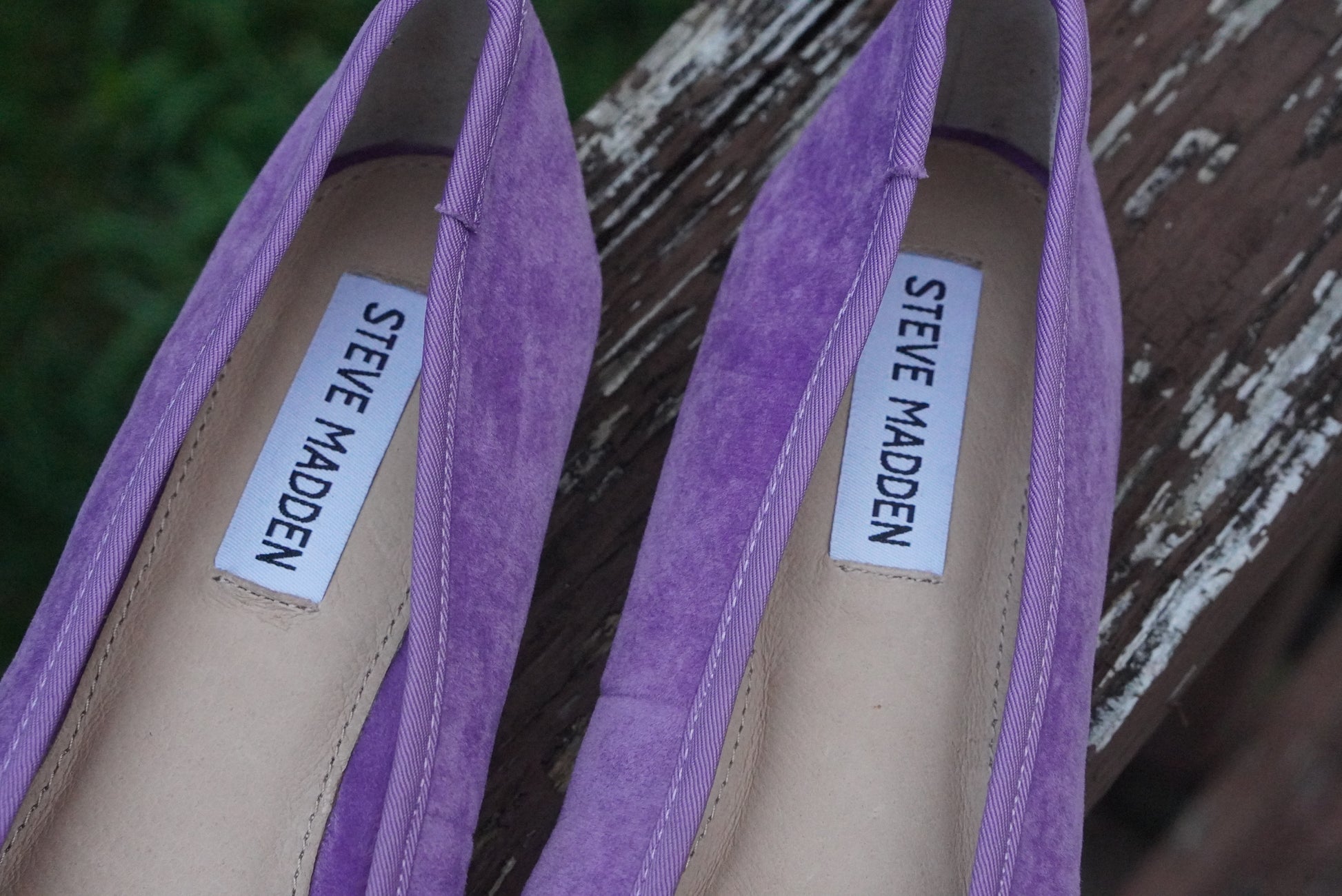 Steve Madden Vintage 90s Purple Suede Cap Toe Ballet Flats Size US8