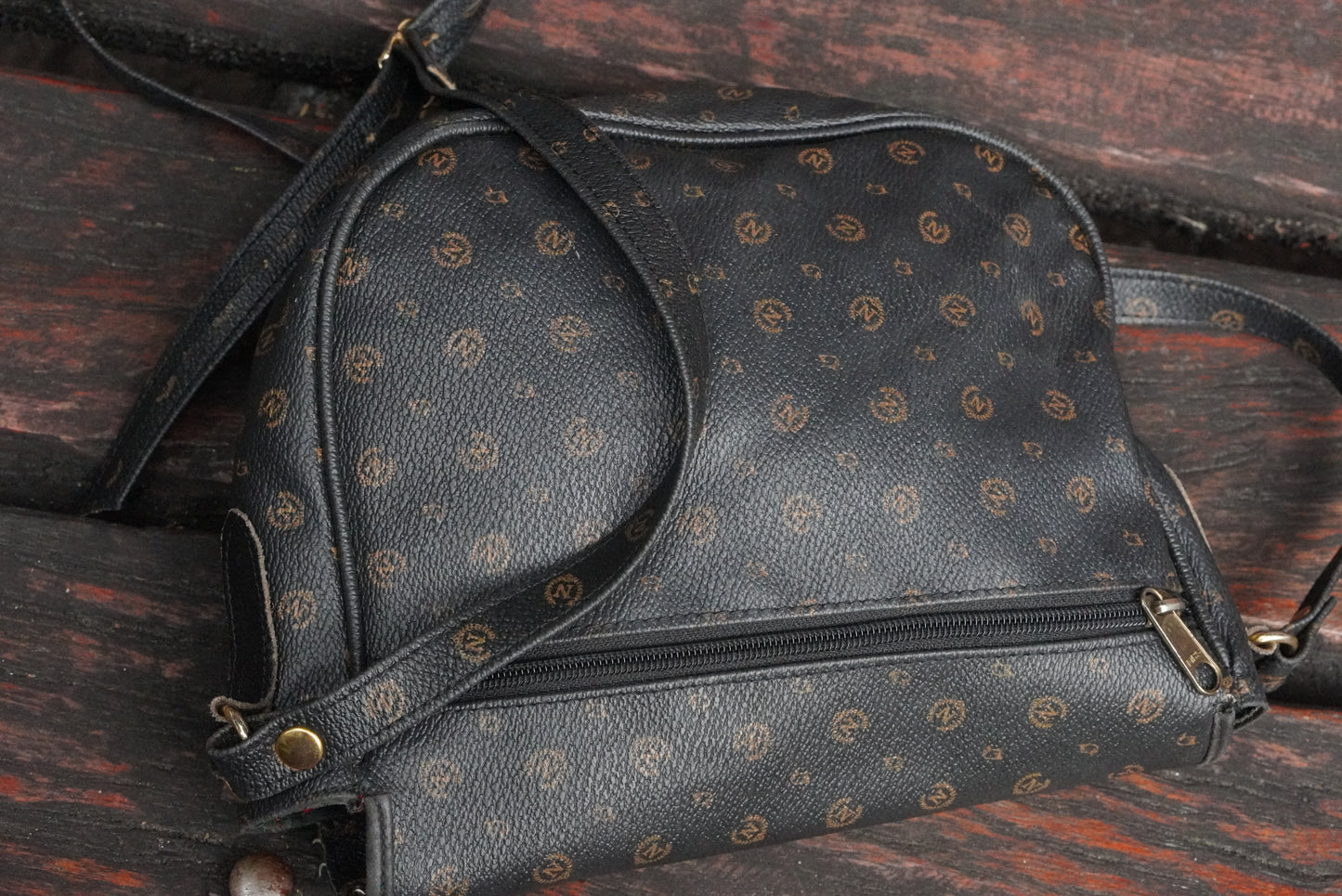 Maiani Vintage 80s Monogram Crossbody Bag - Made in Italy