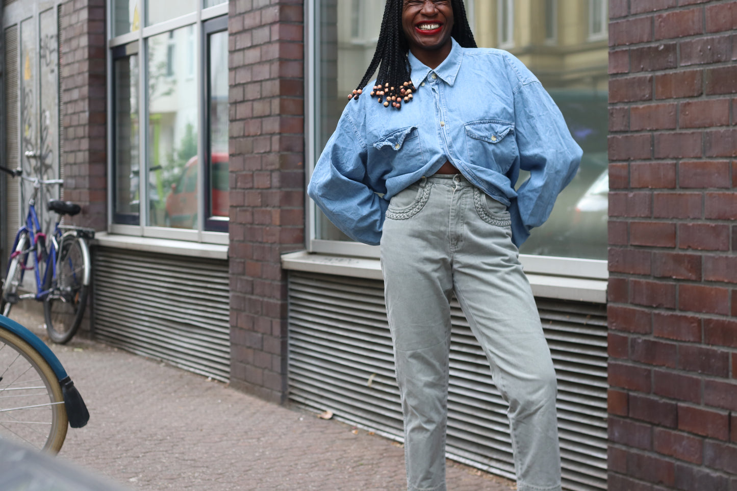 Vintage Chaser Denim Shirt Blue 90s Western Long Sleeve Jean Button Down Large
