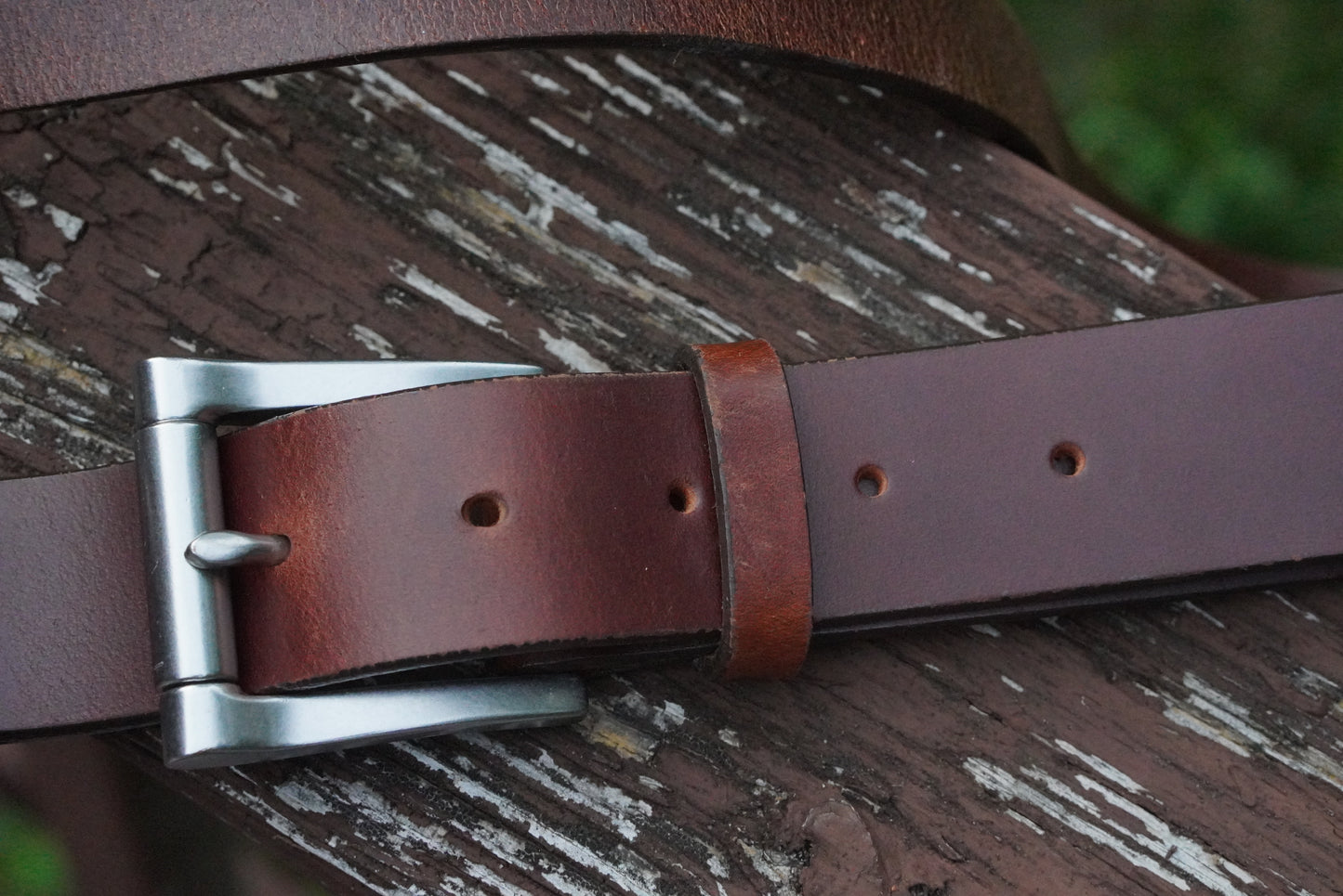 L.L. Bean Vintage Full Grain Leather Belt - Made in USA Brown Size 36