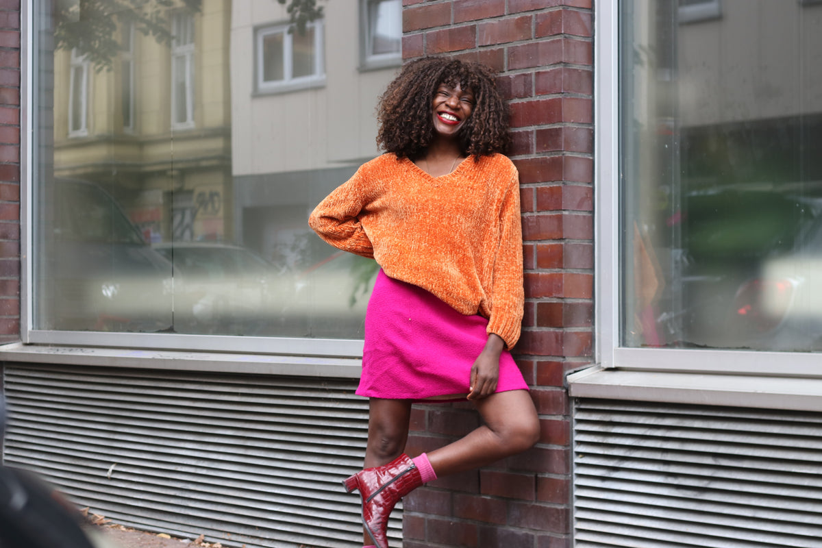 Vintage 60s Hot Pink Wool Mini Skirt | Fuchsia Boucle A Line Skirt