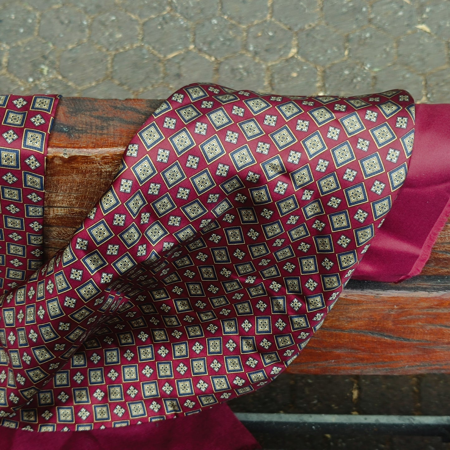 The DeSantis Collection Vintage Silk Wool Scarf - Made in Italy Foulard