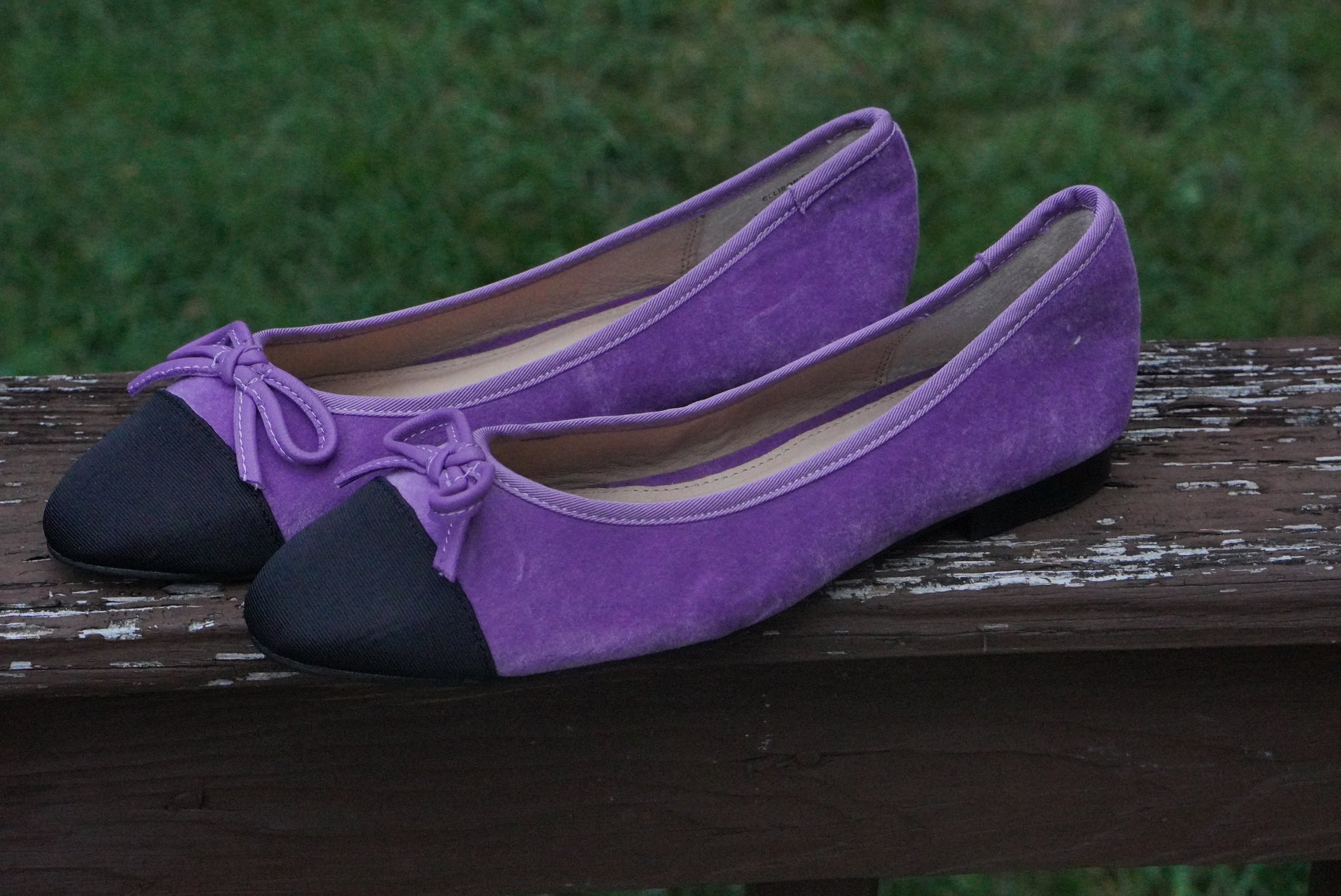 Steve Madden Vintage 90s Purple Suede Cap Toe Ballet Flats Size US8