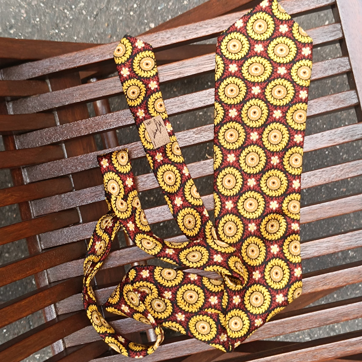 Vintage JOOP! Necktie | 90s Limited Edition Silk Tie | Burgundy Gold Medallion