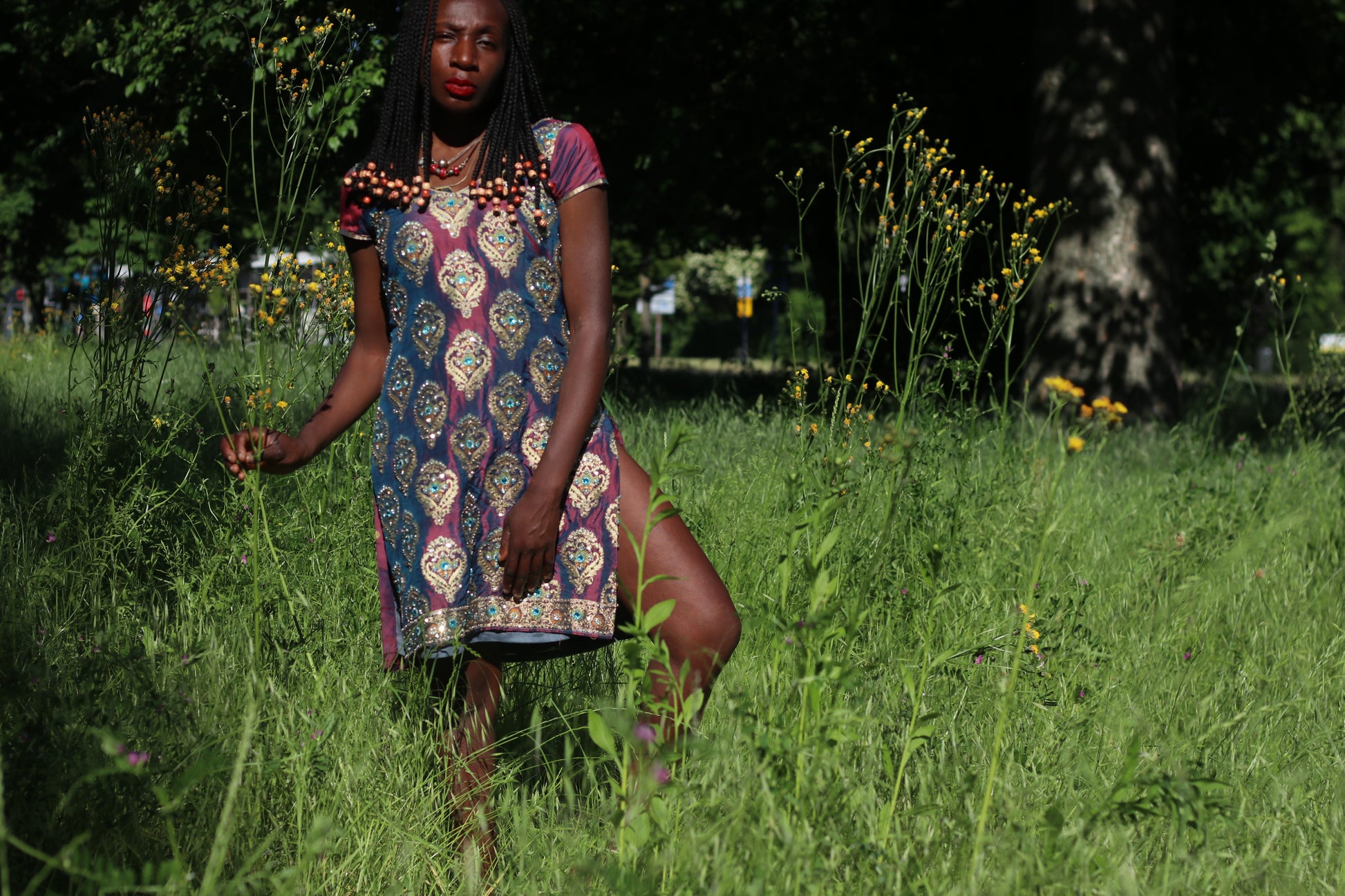 Vintage Indian Kurti Tunic Dress - Embroidered Boho Y2K Mini
