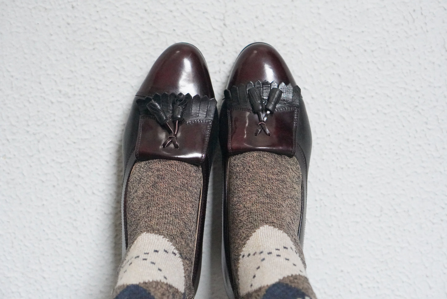Vintage Tassel Loafers | 80s Leather Heels Burgundy EU 37 UK 4