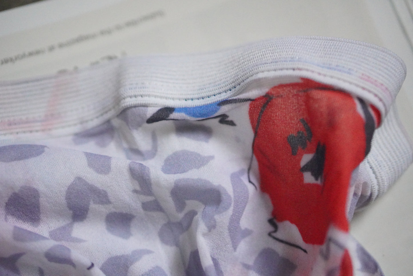 Floral Printed Tights - 1980s Vintage Patterned Pantyhose - Red Blue S