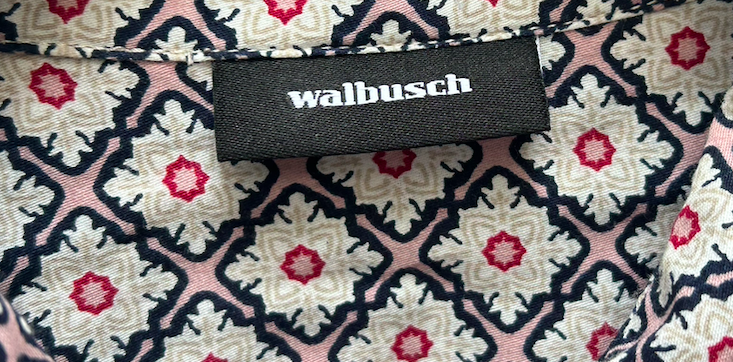 Vintage Walbusch Geometric Print Shirt - 70s Patterned Blouse