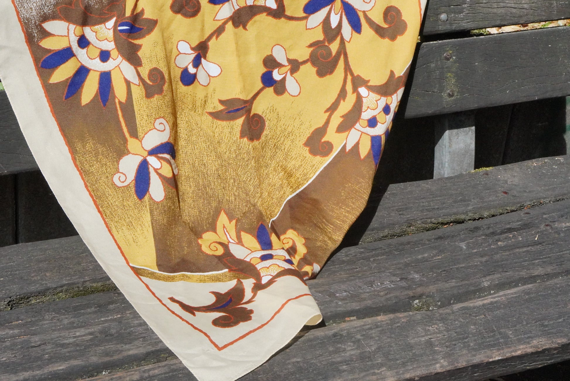 SEO Title  Vintage Valentina Fiore Italian Floral Square Scarf | Retro Designer Scarf