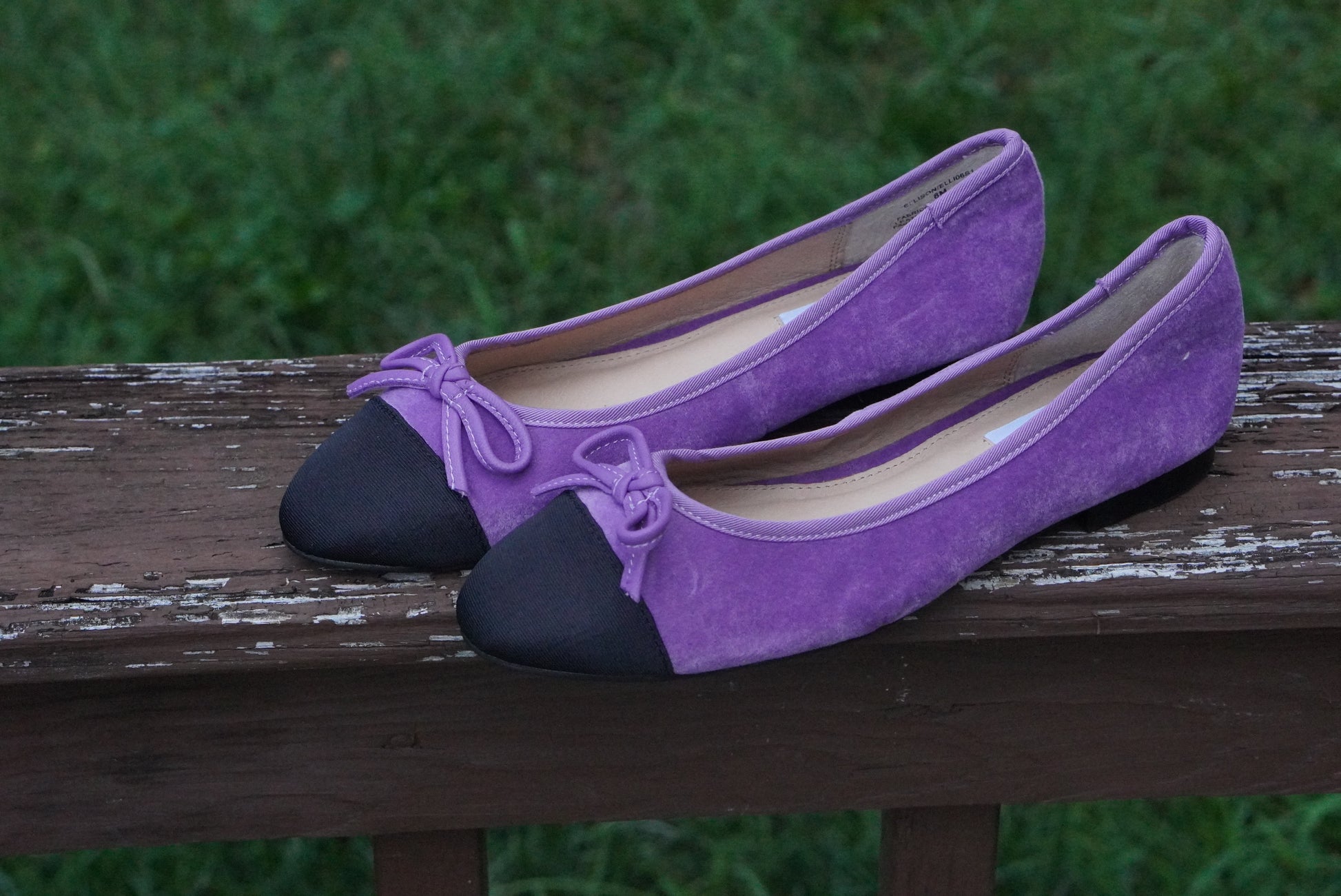 Steve Madden Vintage 90s Purple Suede Cap Toe Ballet Flats Size US8