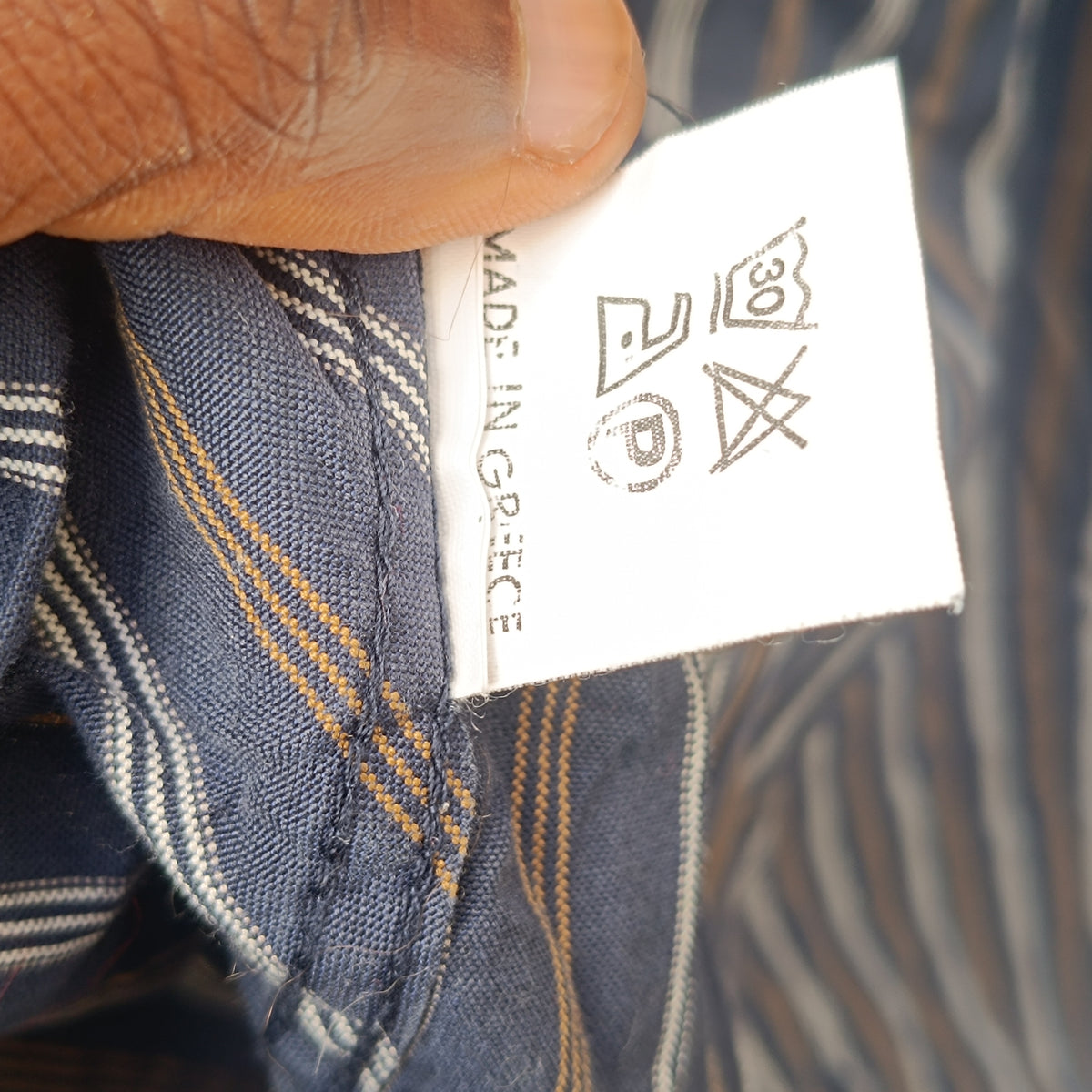 Vintage Striped Shirt | 90s Blue Cotton Button Down - Men XXL