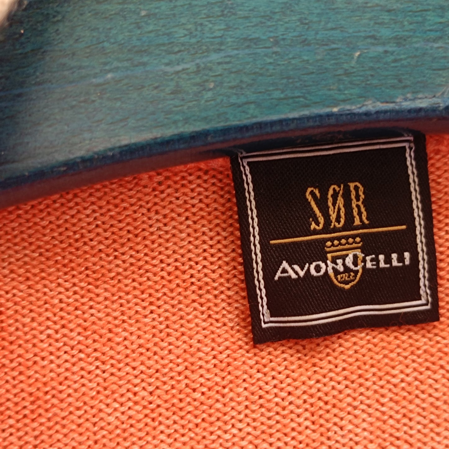 SØR Avongelli Vintage Silk Cashmere Orange Quarter Zip Sweater