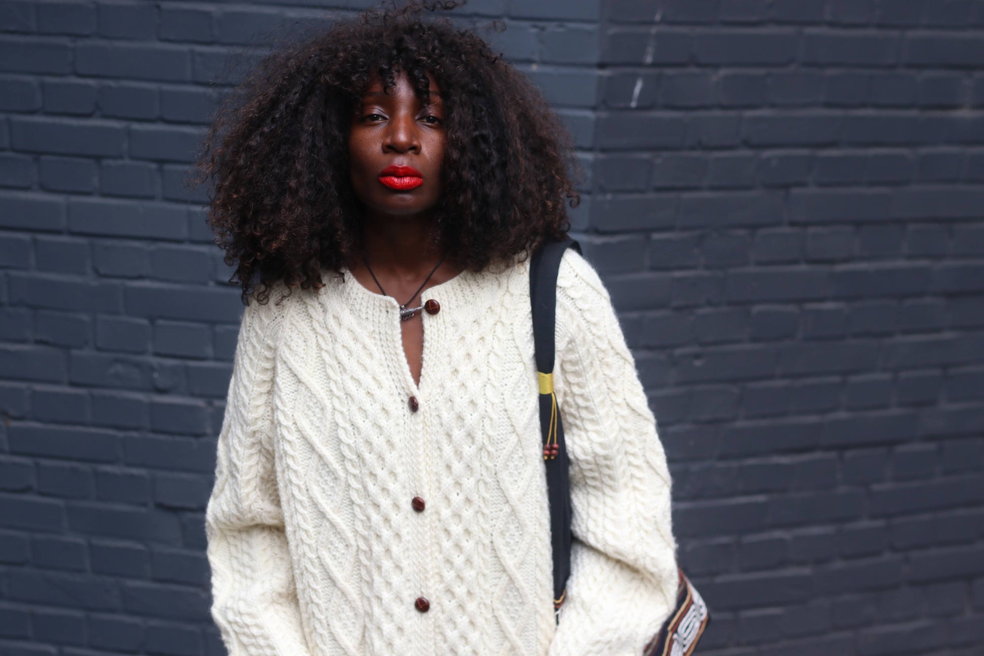 Irish Cable Knit Cardigan - Vintage 1970s Cream Aran Wool - M/L