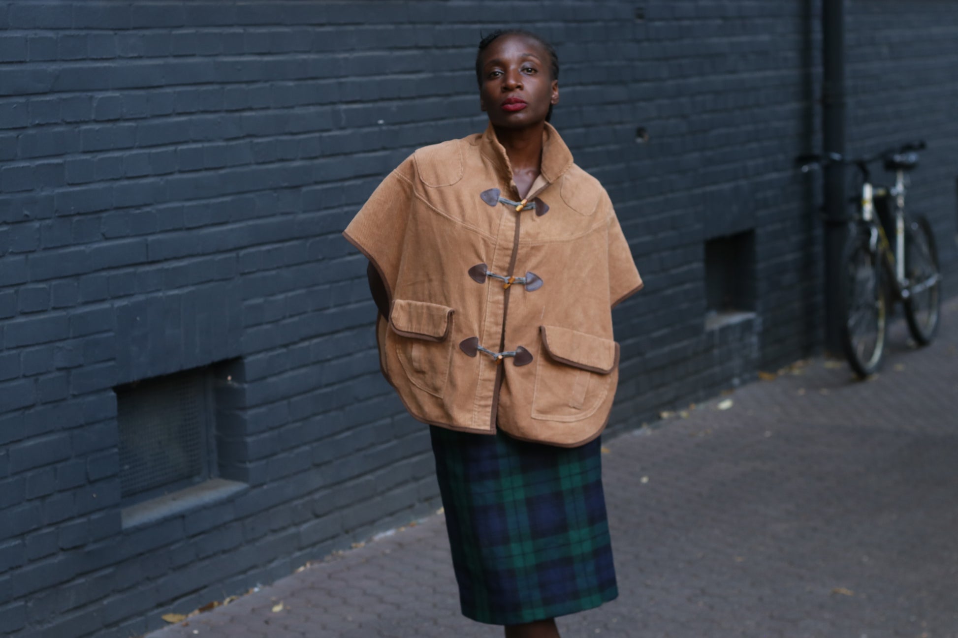 Walbusch Vintage 90s Wool Plaid Midi Skirt - Black Watch Tartan