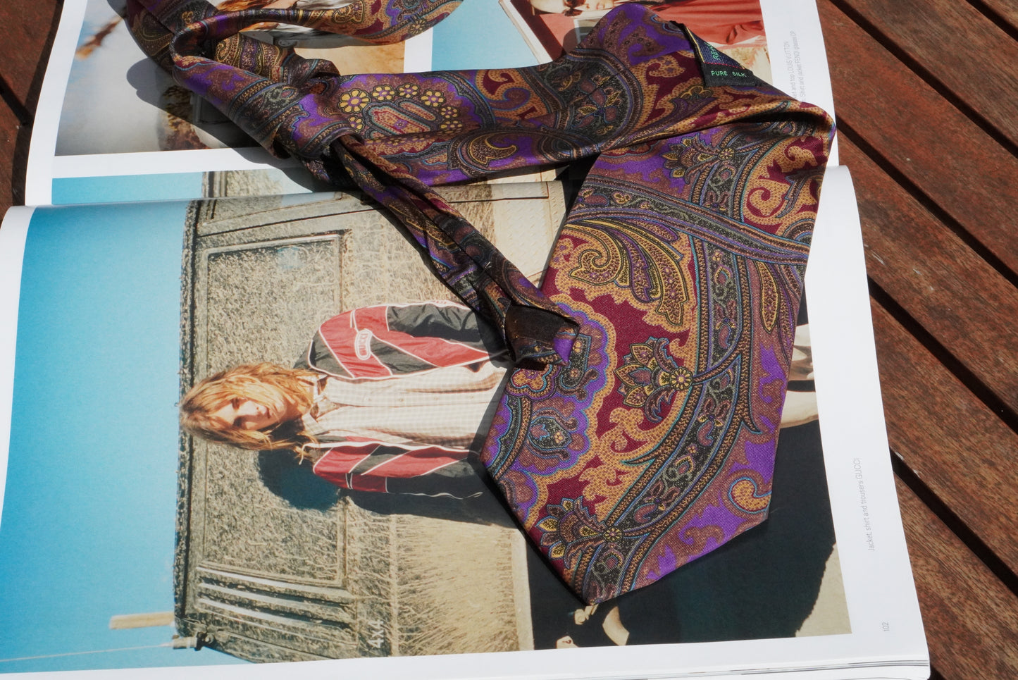 Schubert Vintage 1980s Silk Tie Paisley Pattern Purple Burgundy Mens Necktie