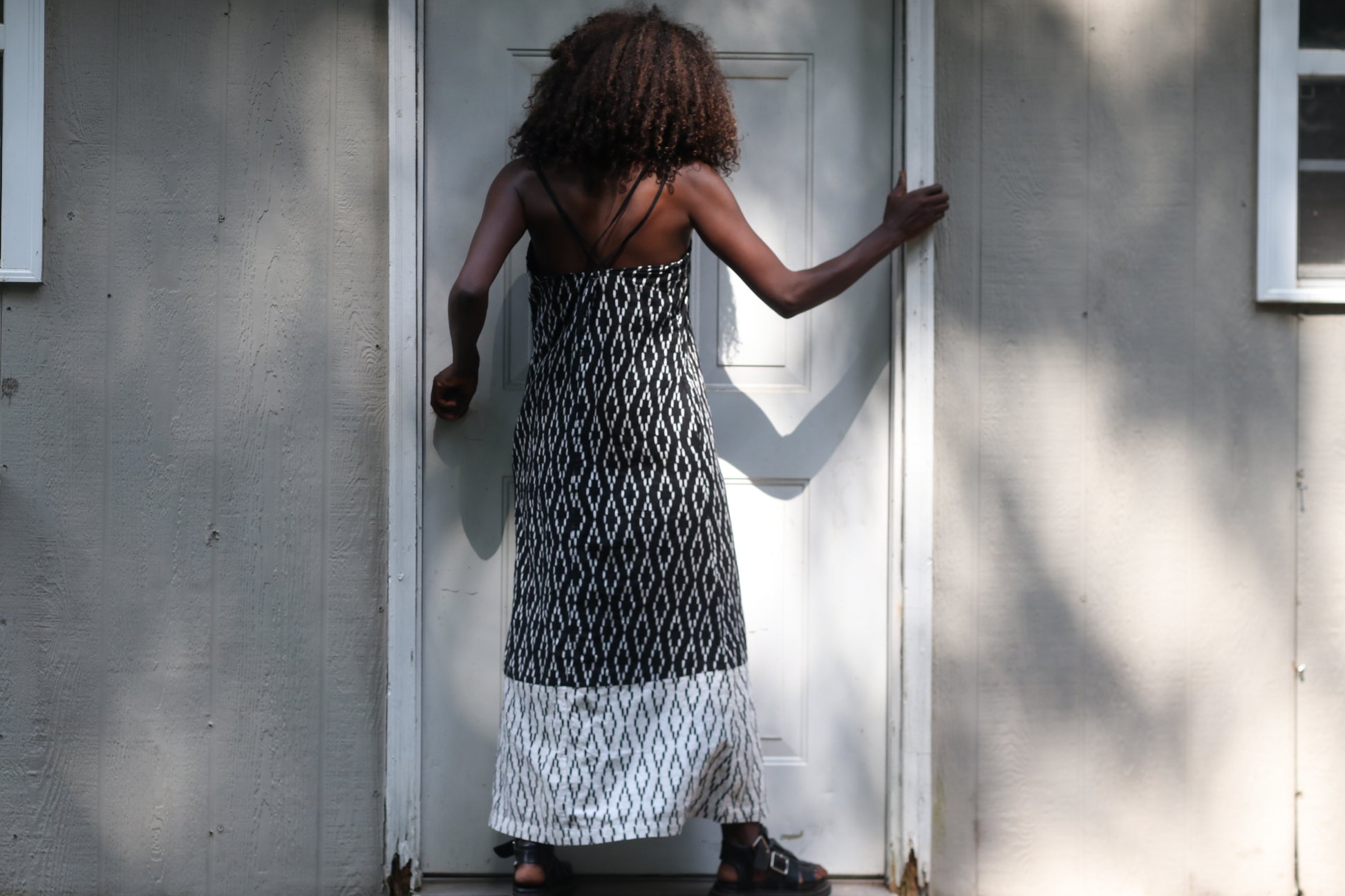Vintage Banana Republic Cotton Linen Ikat Print Maxi Dress - Size 6