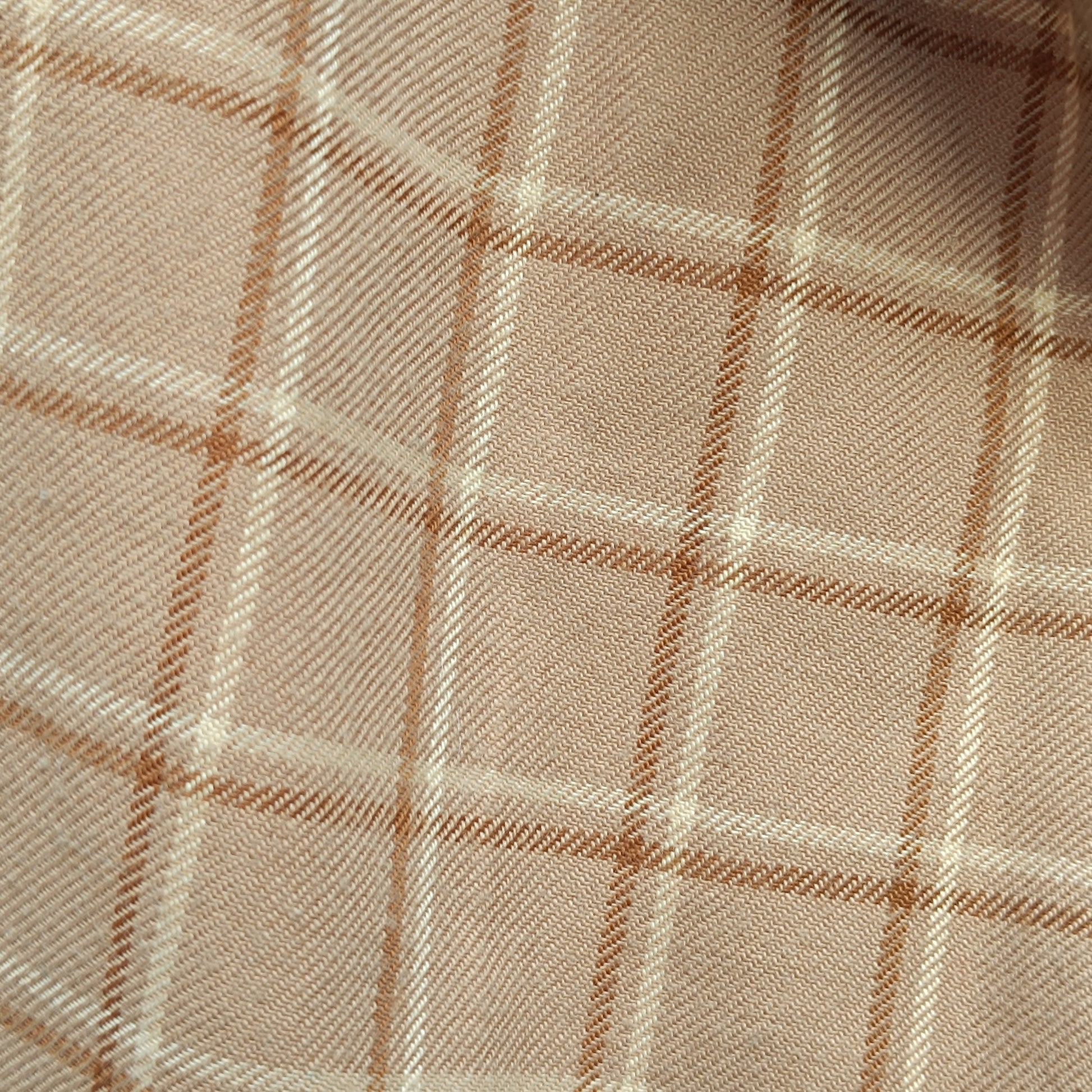 Plaid Trousers Vintage 70s Beige High Waisted Pants | Fits XS to S